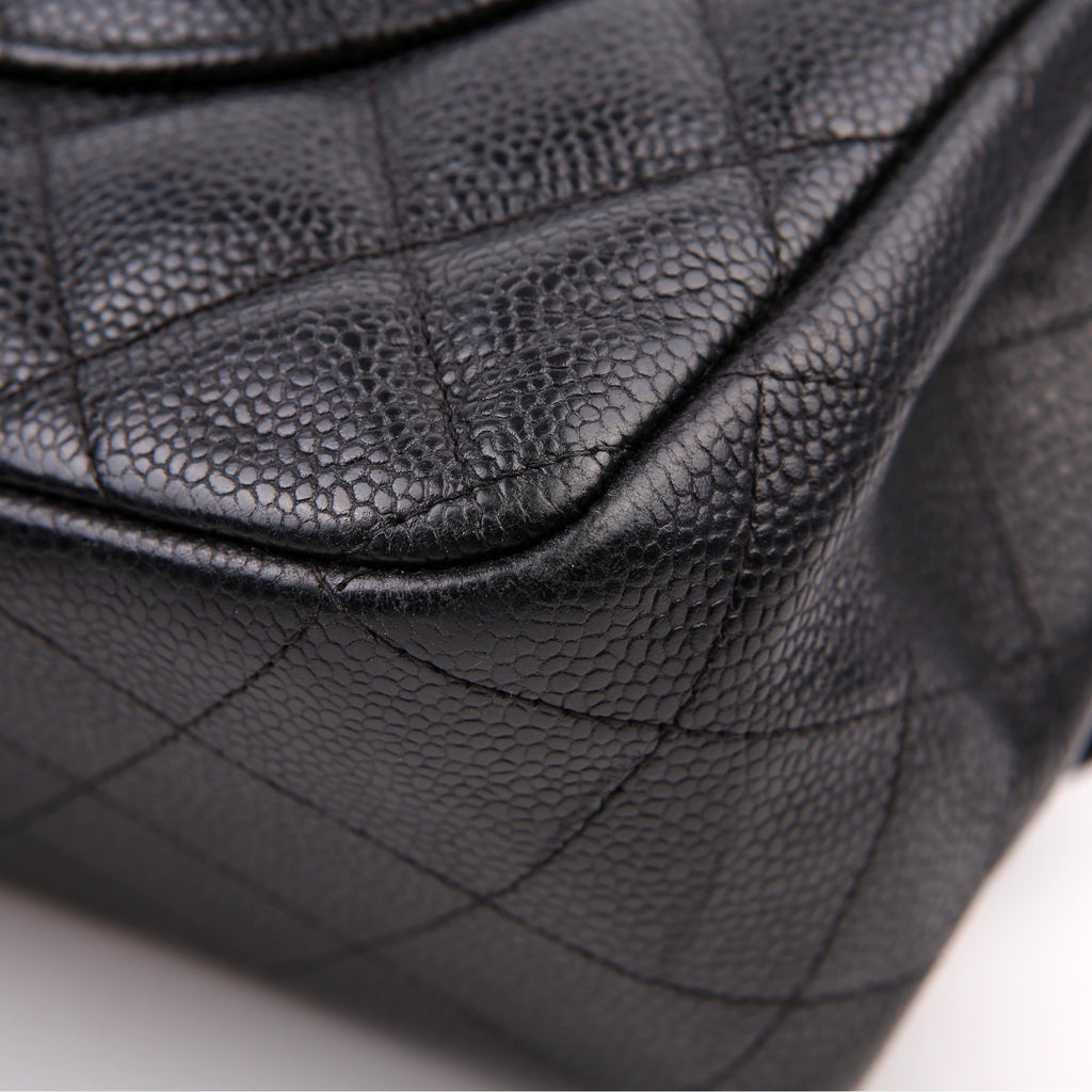 Chanel Classic Flap Jumbo Caviar 25-28M Black