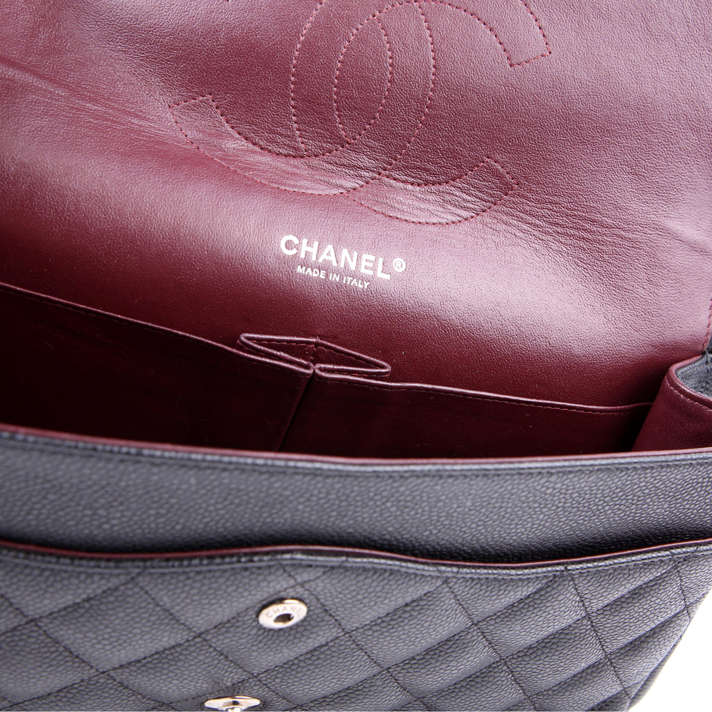 Chanel Classic Flap Jumbo Caviar 25-28M Black