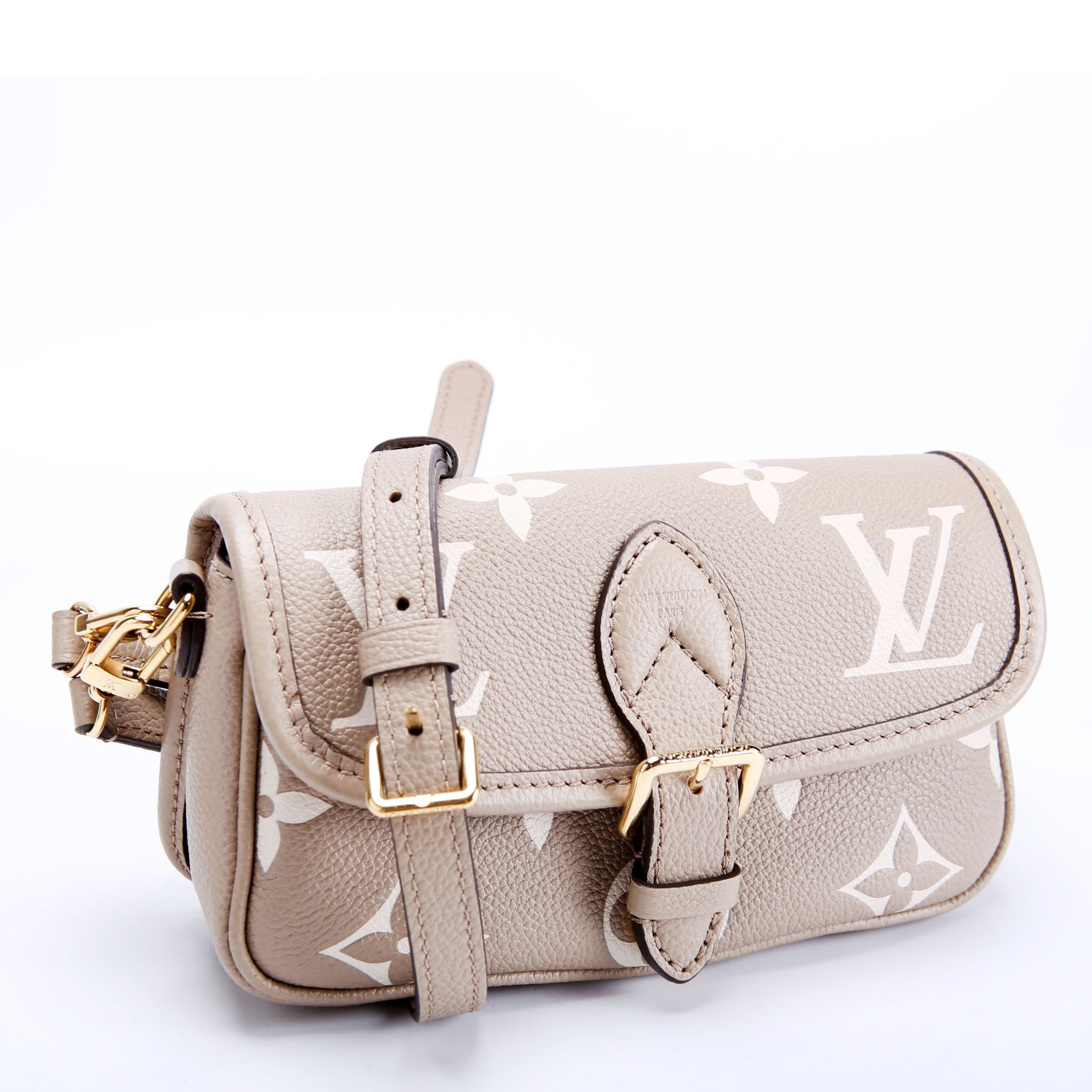 Louis Vuitton Nano Diane Bi-Color Empreinte Turtle Dove