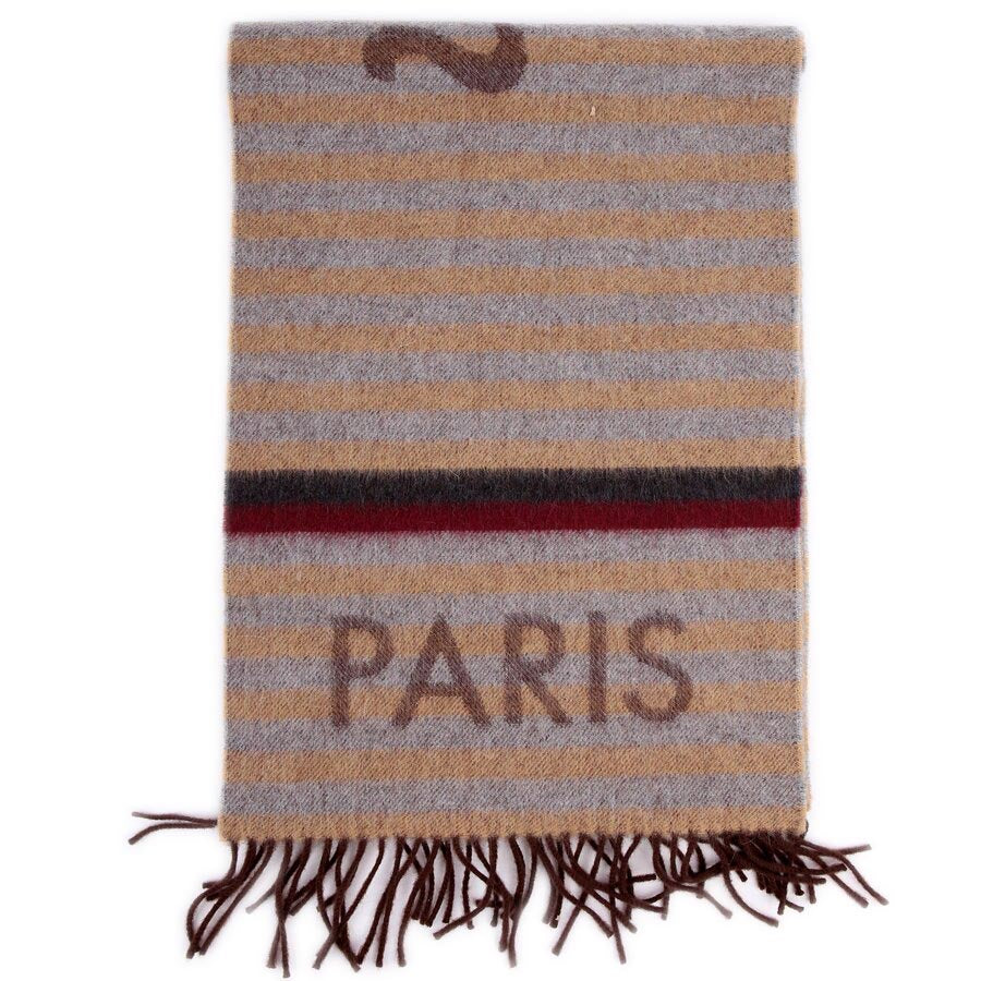 Louis Vuitton Since 1854 Wool/Angora Muffler Scarf Tan