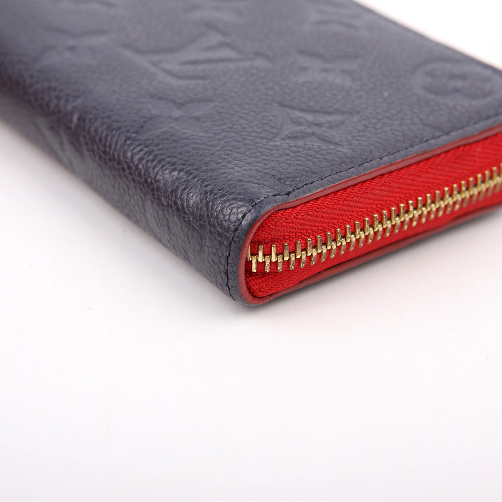 Louis Vuitton Clemence Wallet Flower Empreinte Navy/Red