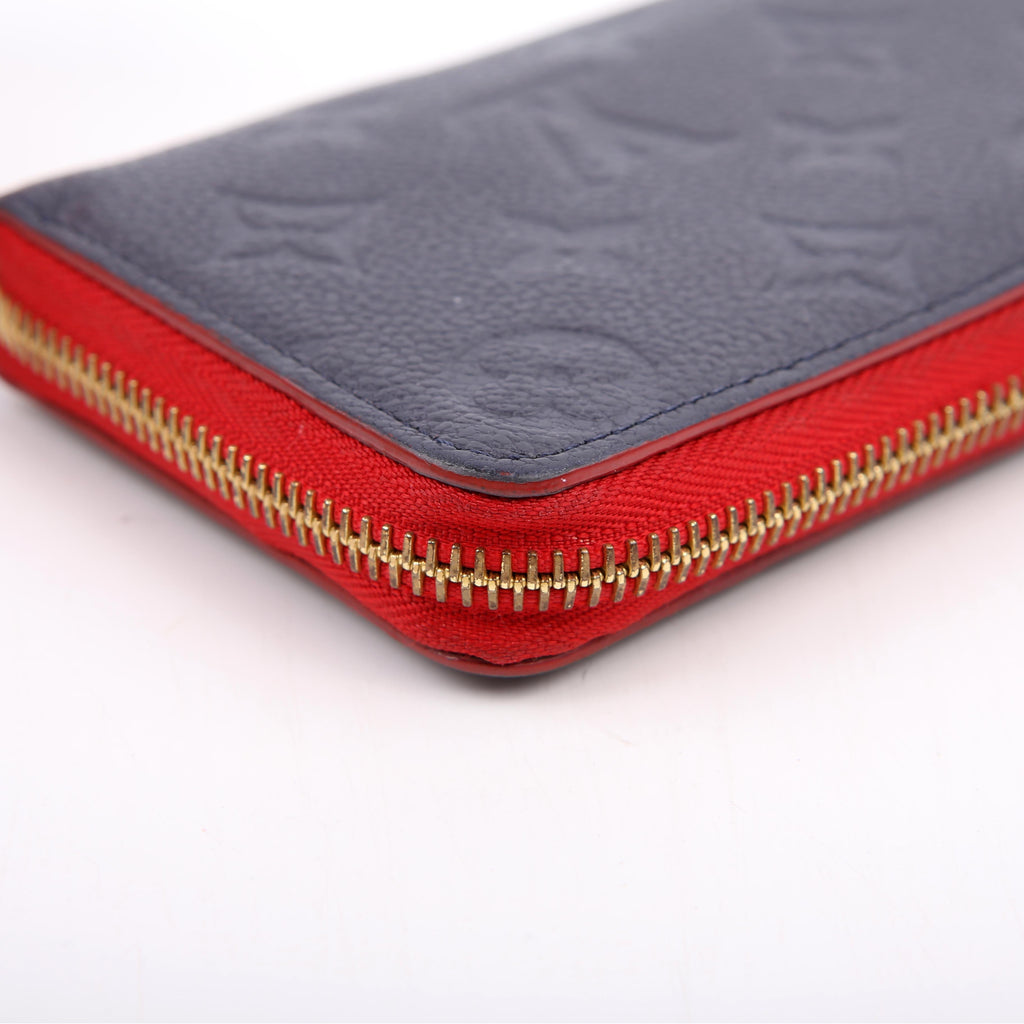 Louis Vuitton Clemence Wallet Flower Empreinte Navy/Red
