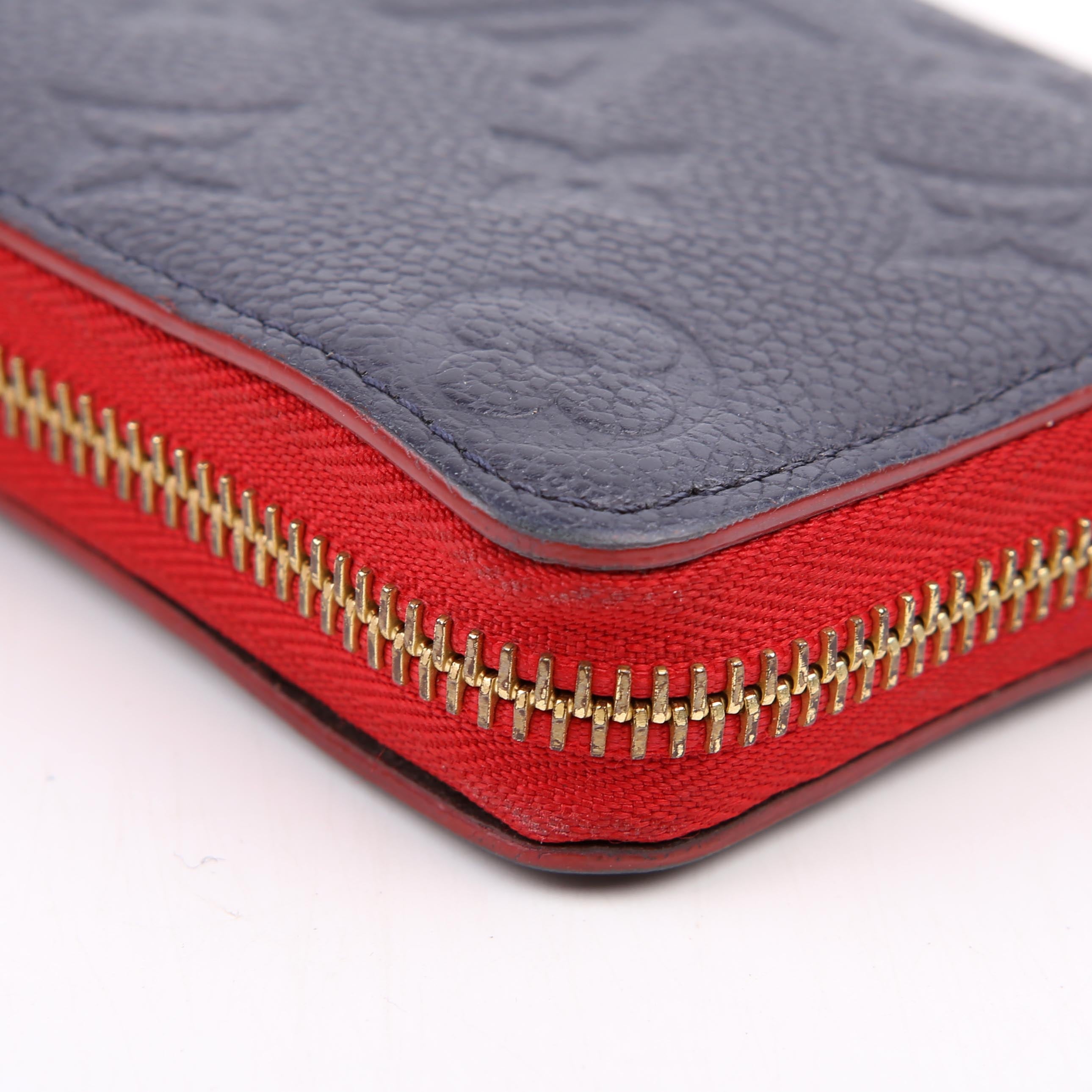 Louis Vuitton Clemence Wallet Flower Empreinte Navy/Red
