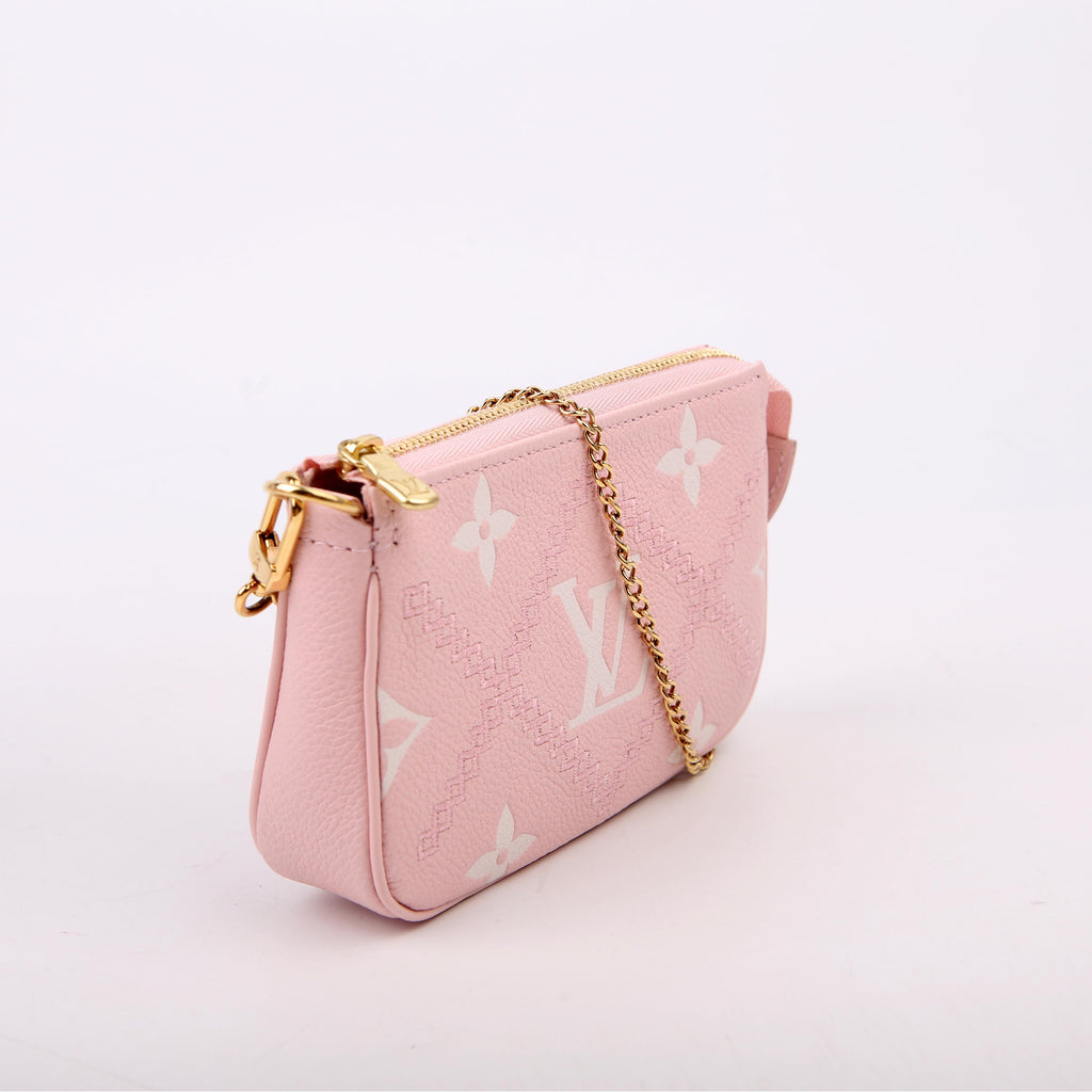 Louis Vuitton Pochette Accessoires Mini Broderies Empreinte Pink