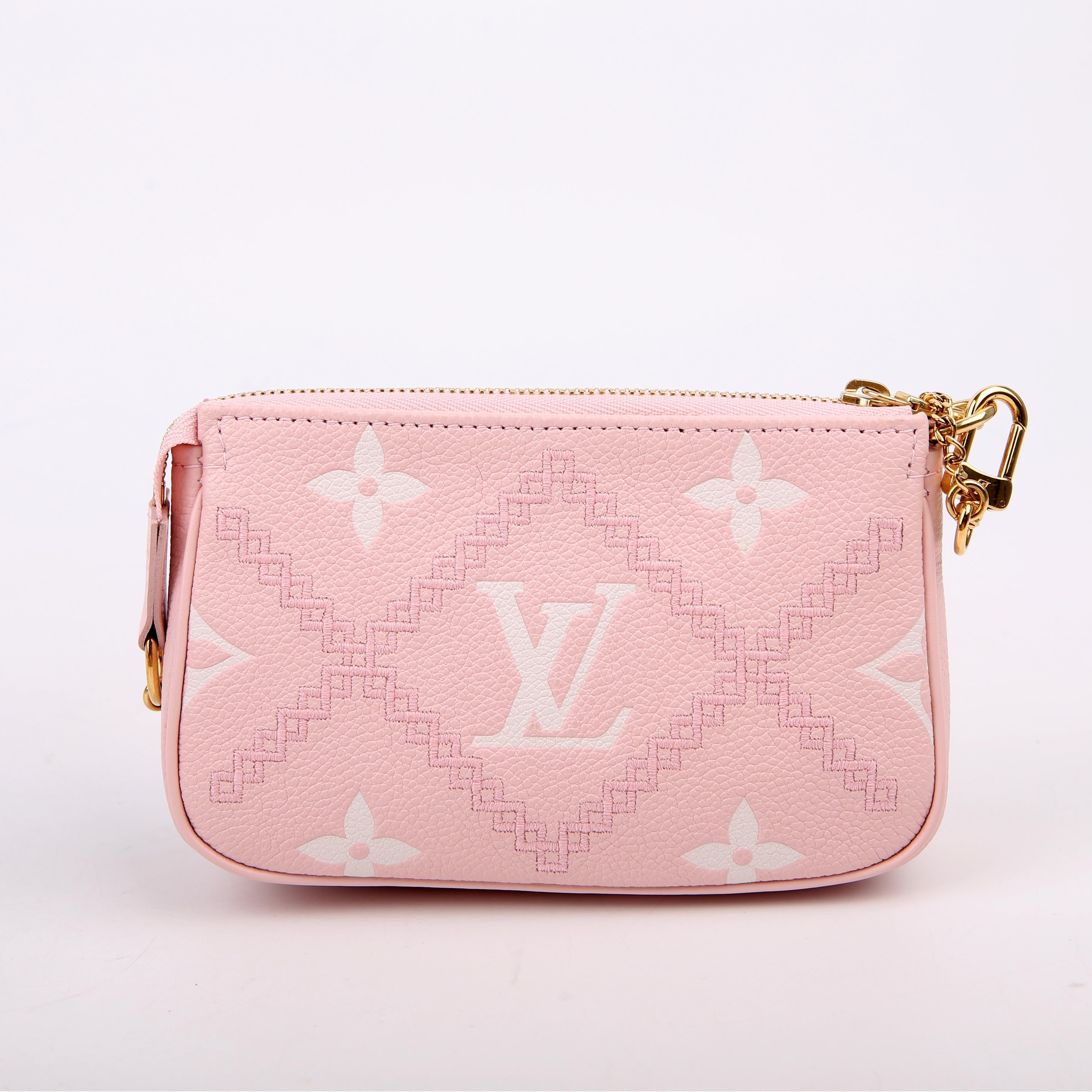 Louis Vuitton Pochette Accessoires Mini Broderies Empreinte Pink