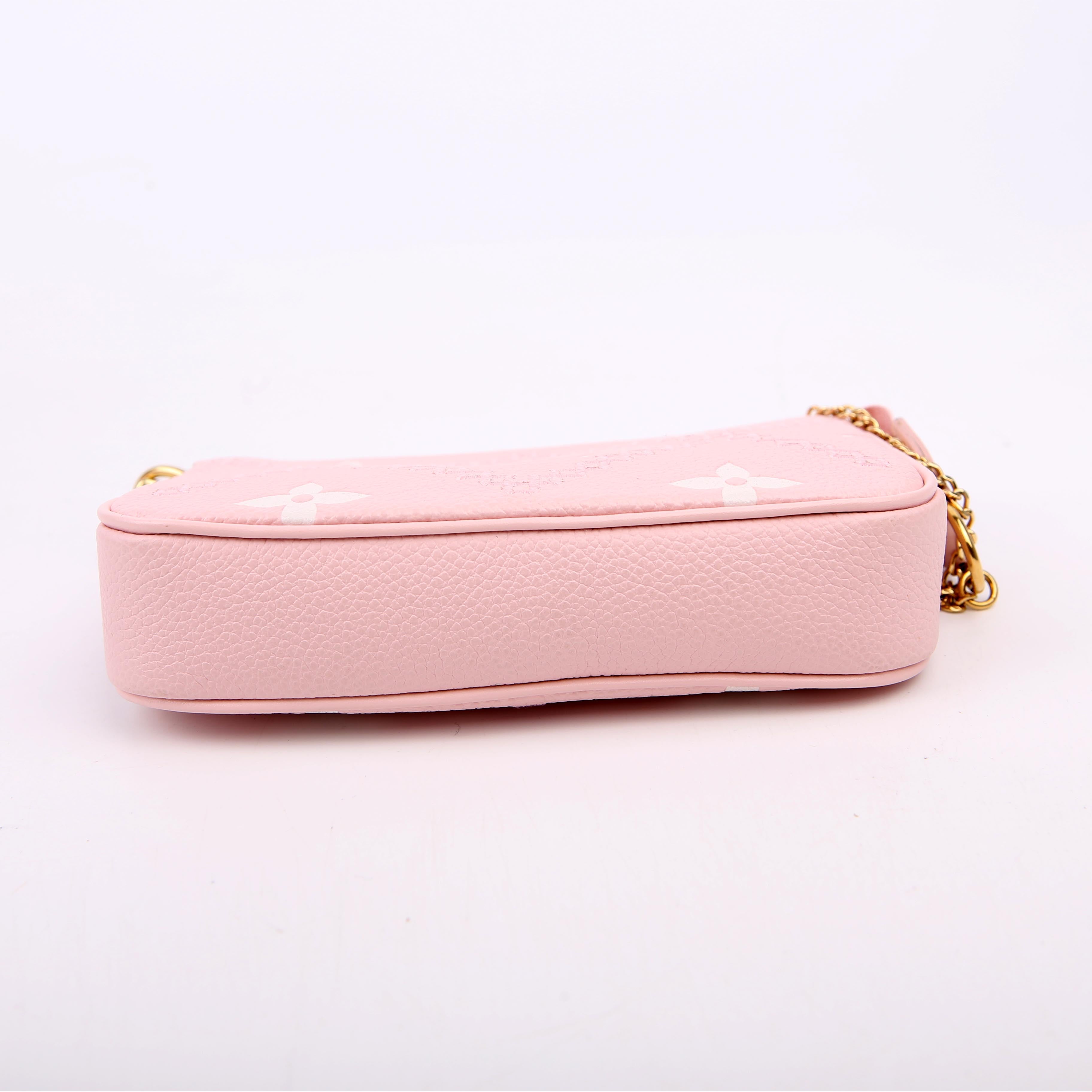Louis Vuitton Pochette Accessoires Mini Broderies Empreinte Pink