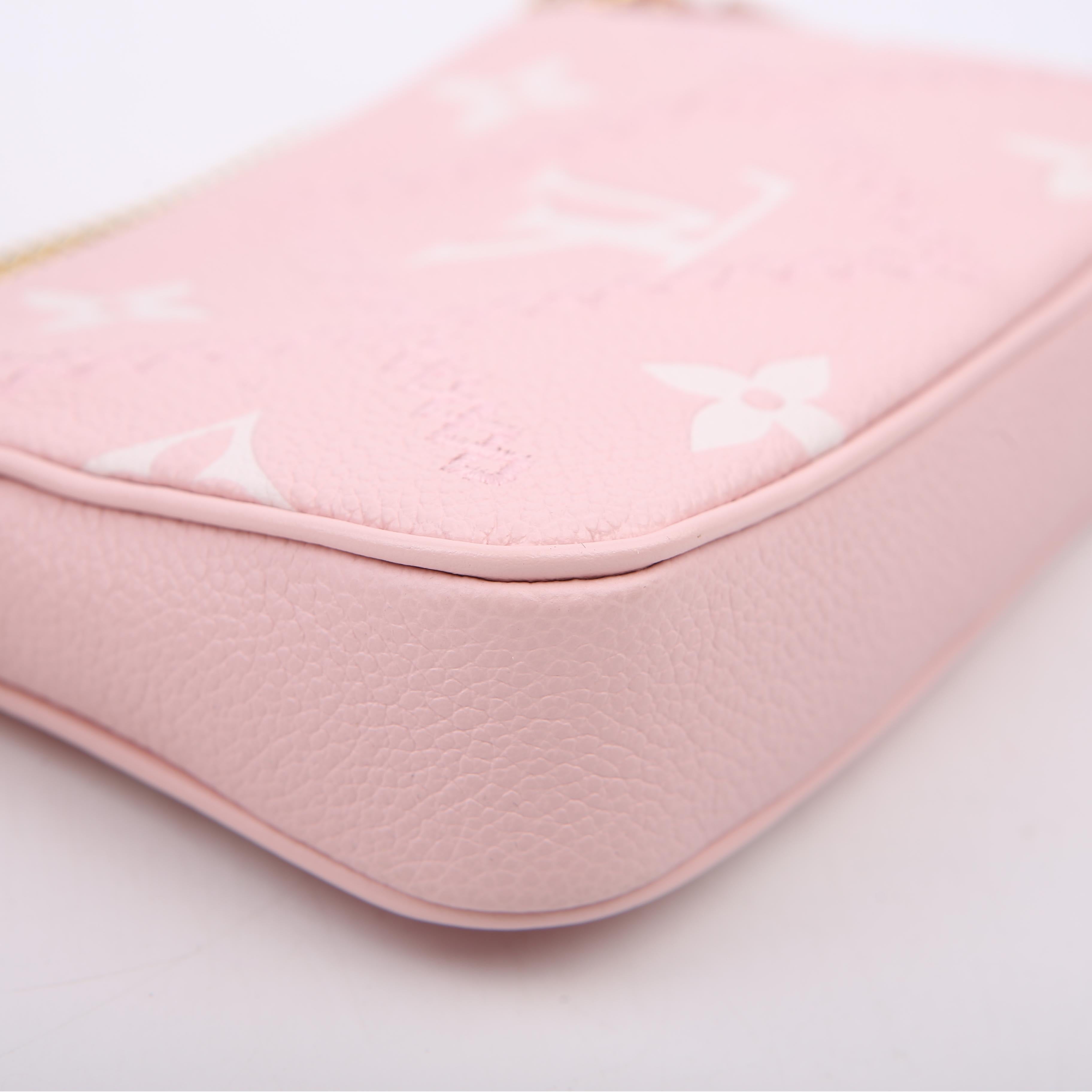 Louis Vuitton Pochette Accessoires Mini Broderies Empreinte Pink