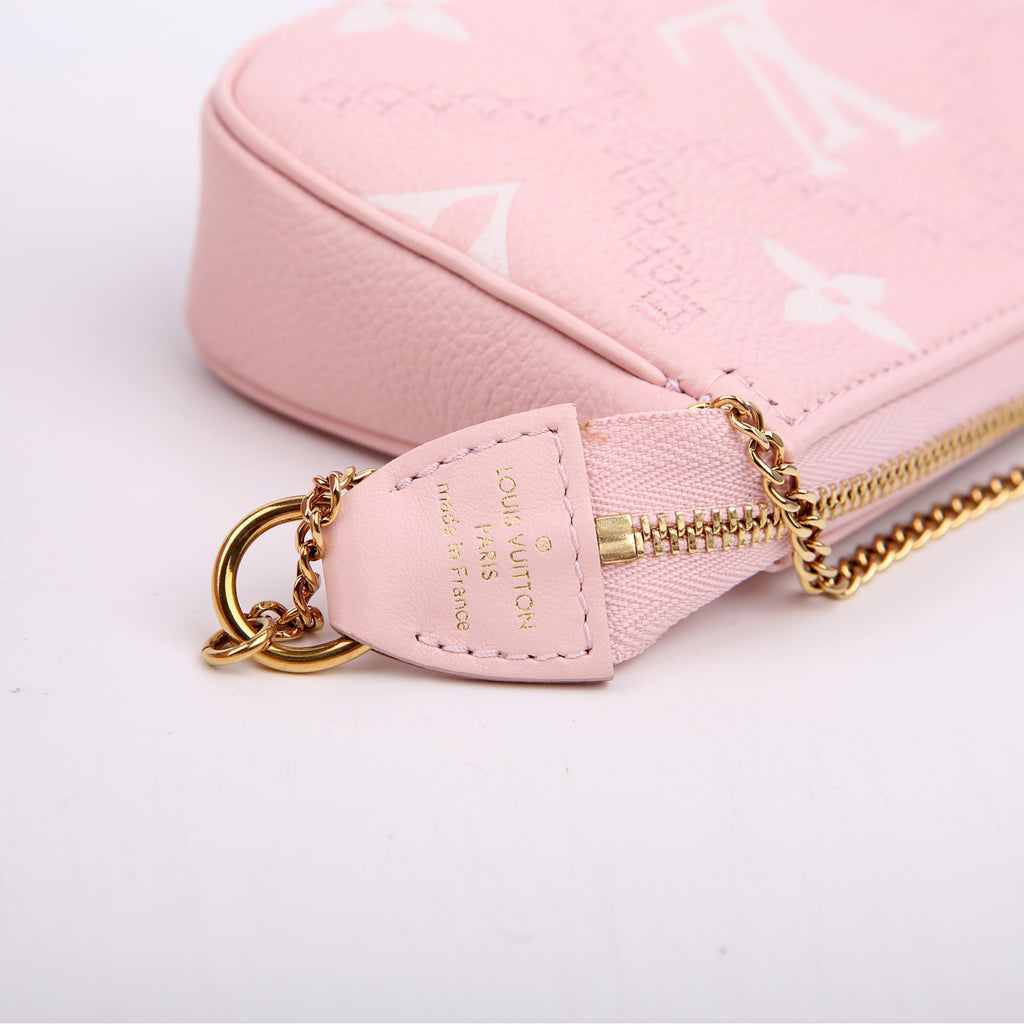 Louis Vuitton Pochette Accessoires Mini Broderies Empreinte Pink