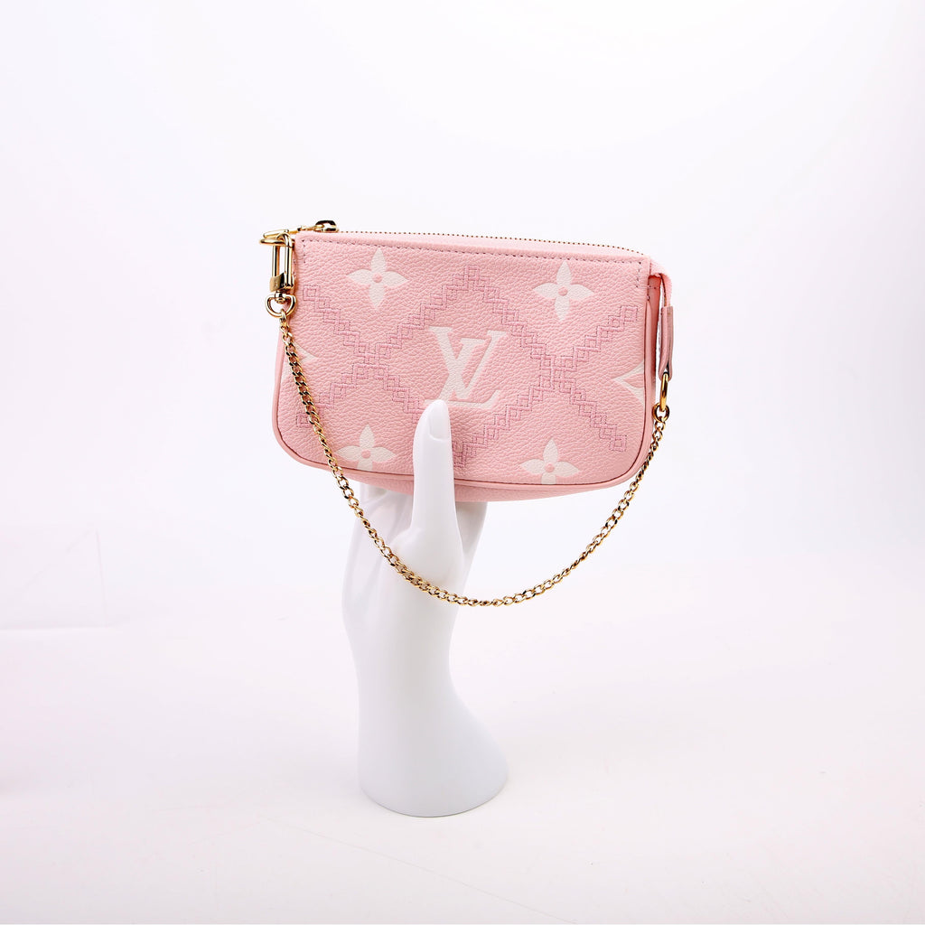 Louis Vuitton Pochette Accessoires Mini Broderies Empreinte Pink