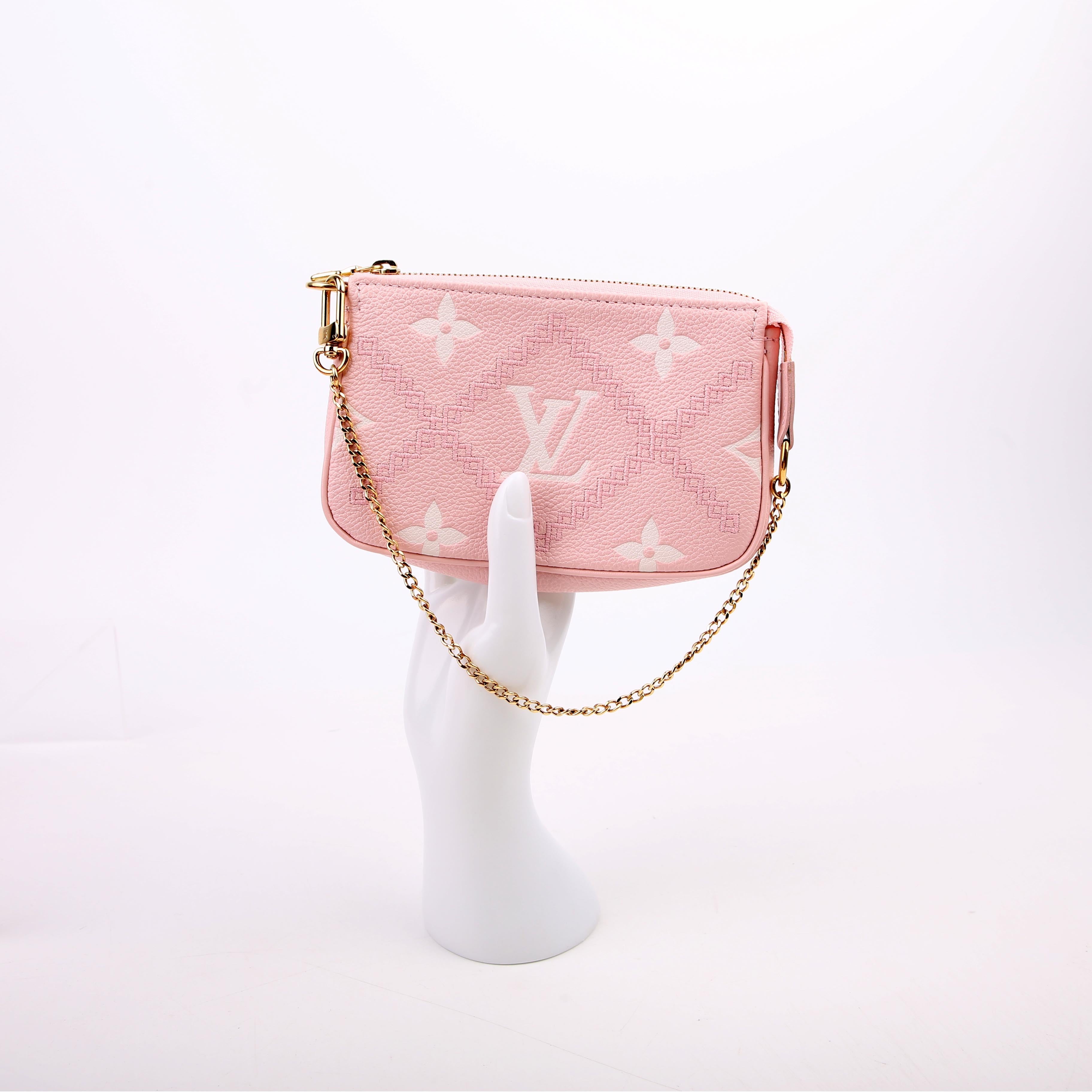 Louis Vuitton Pochette Accessoires Mini Broderies Empreinte Pink