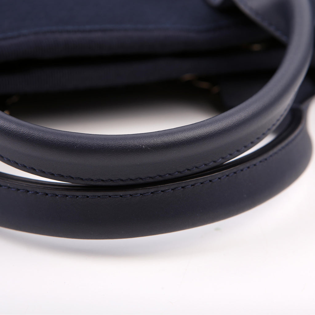 Chanel Deauville Small With Pouch Mixed Fibers Navy