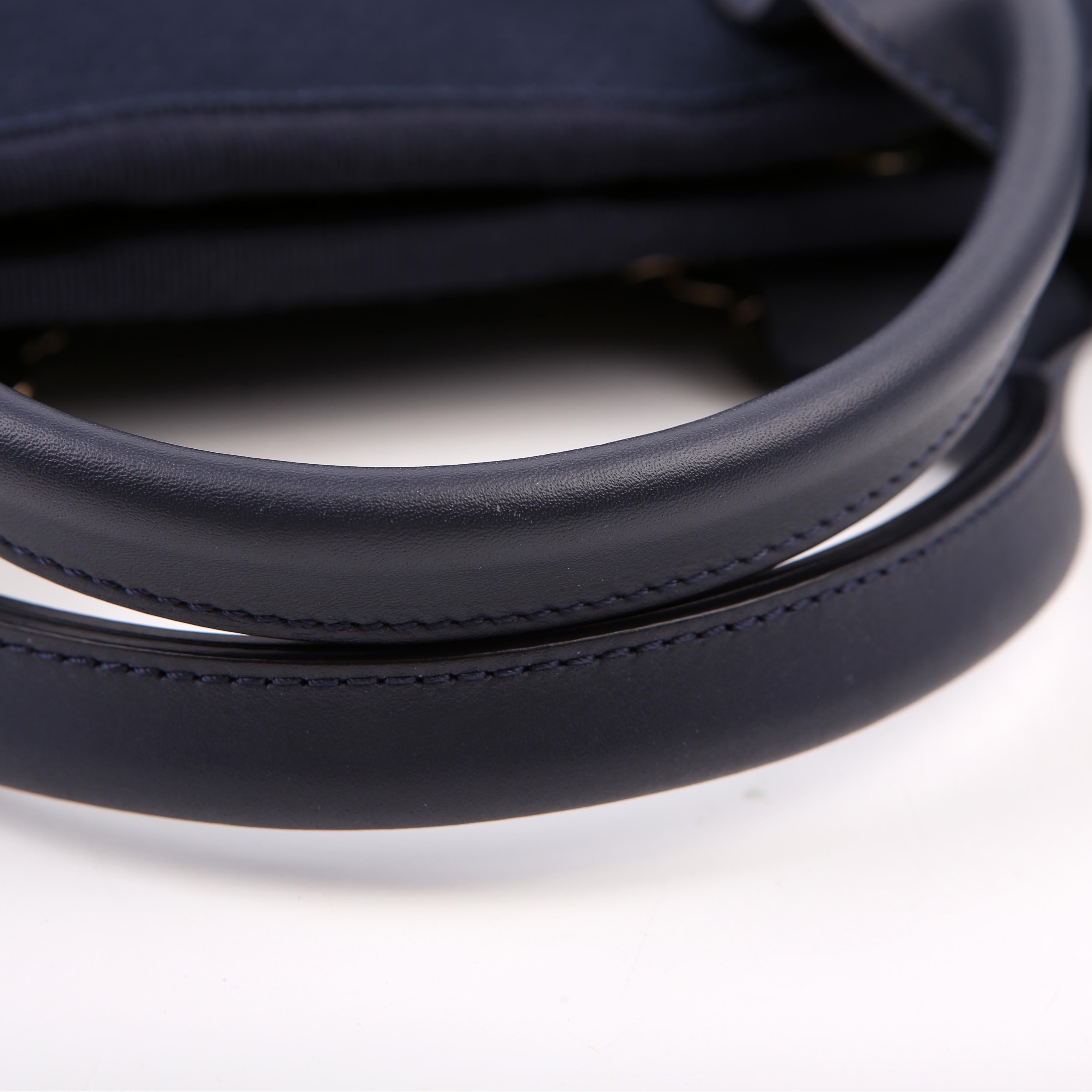 Chanel Deauville Small With Pouch Mixed Fibers Navy