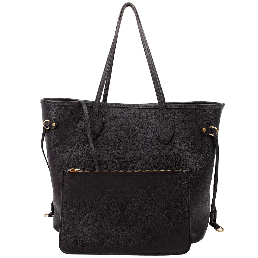 Louis Vuitton Neverfull With Wallet MM Empreinte Black