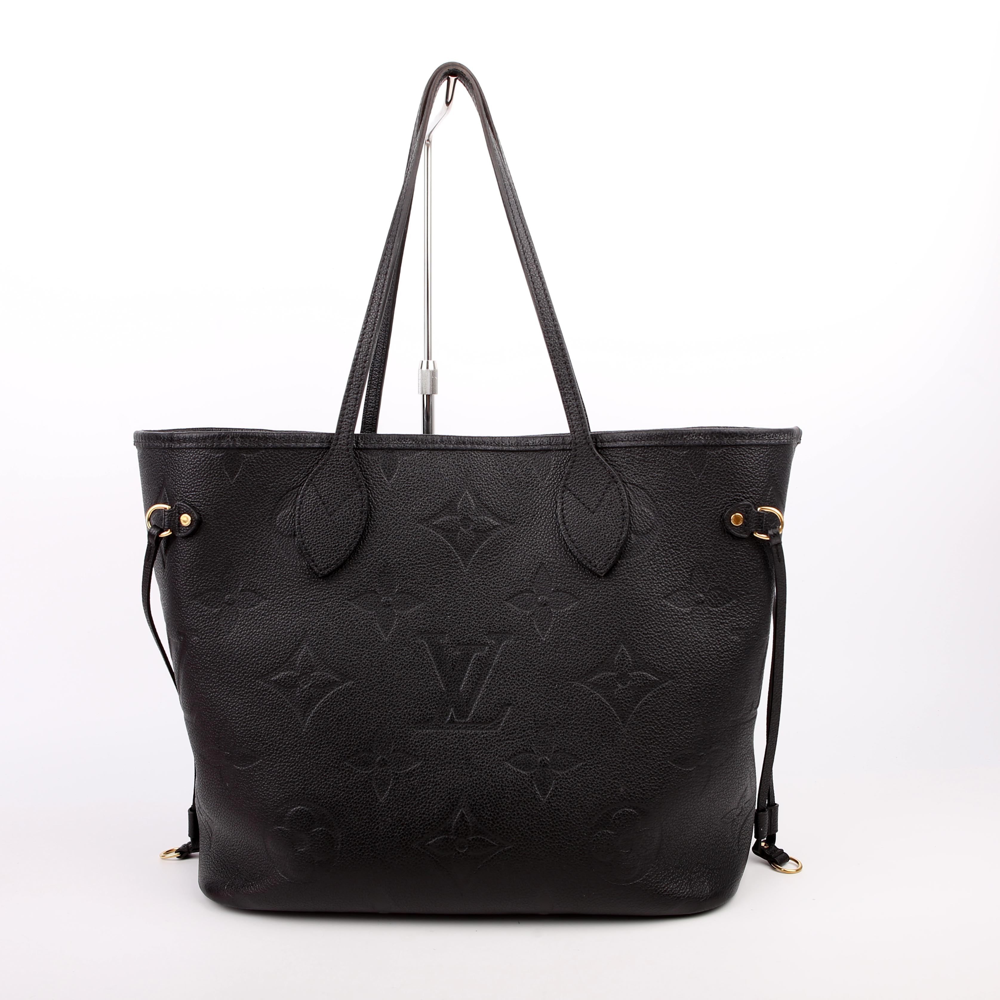 Louis Vuitton Neverfull With Wallet MM Empreinte Black