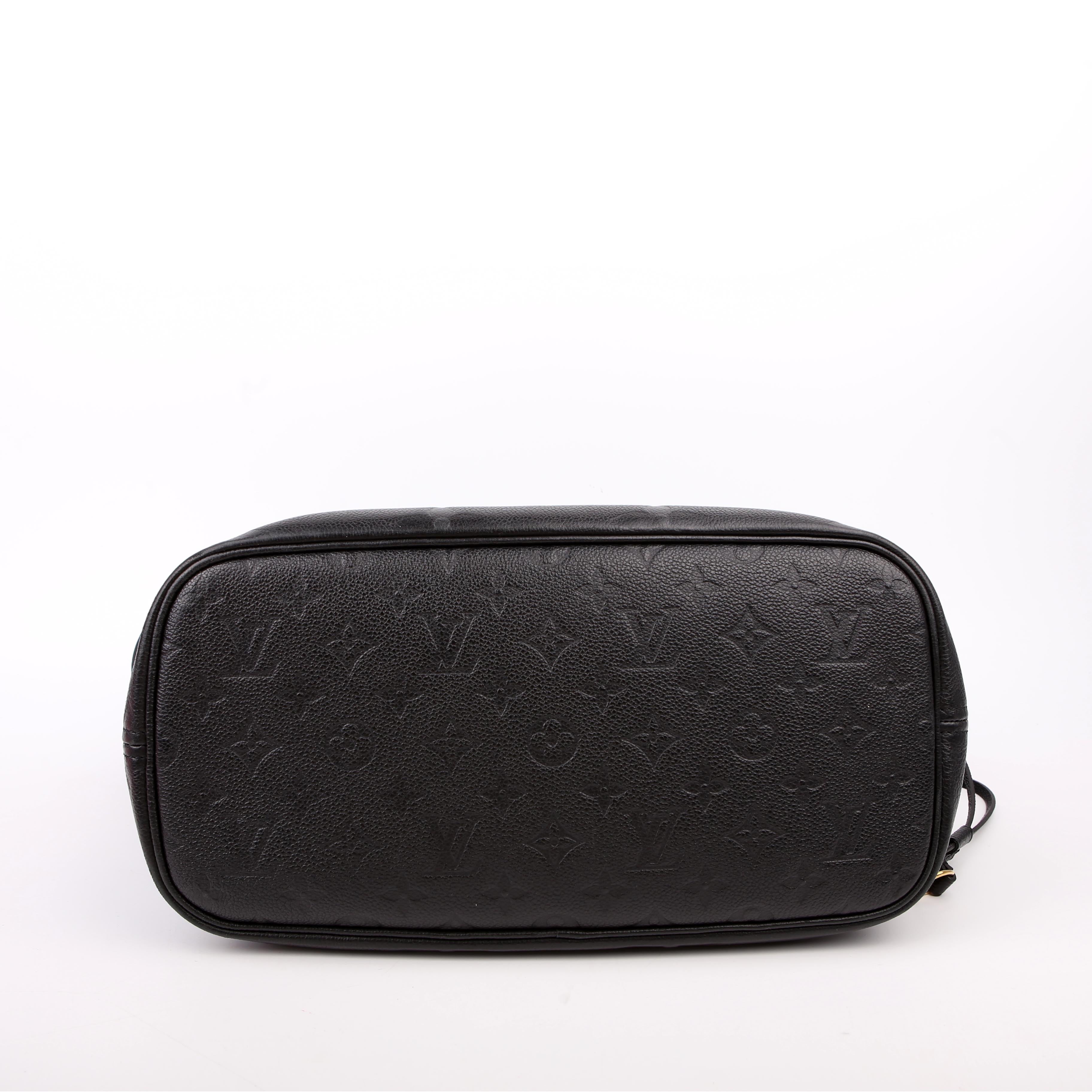 Louis Vuitton Neverfull With Wallet MM Empreinte Black
