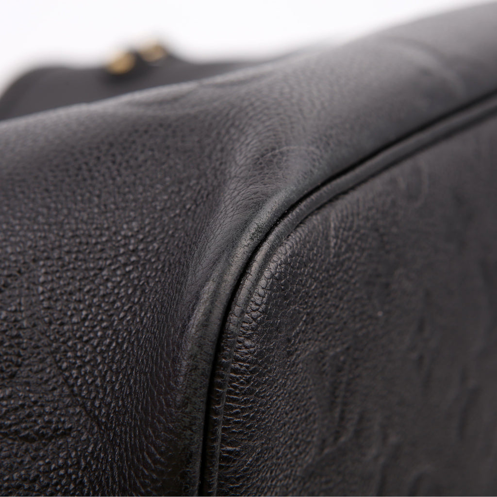 Louis Vuitton Neverfull With Wallet MM Empreinte Black