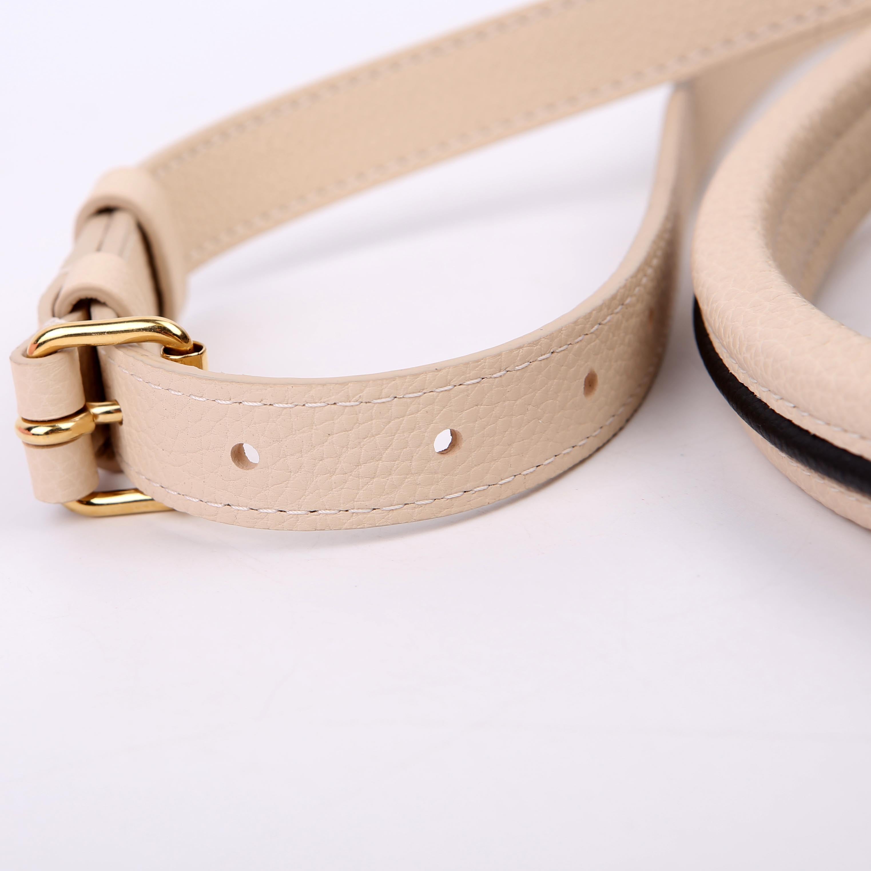 Louis Vuitton Double V Leather Cream