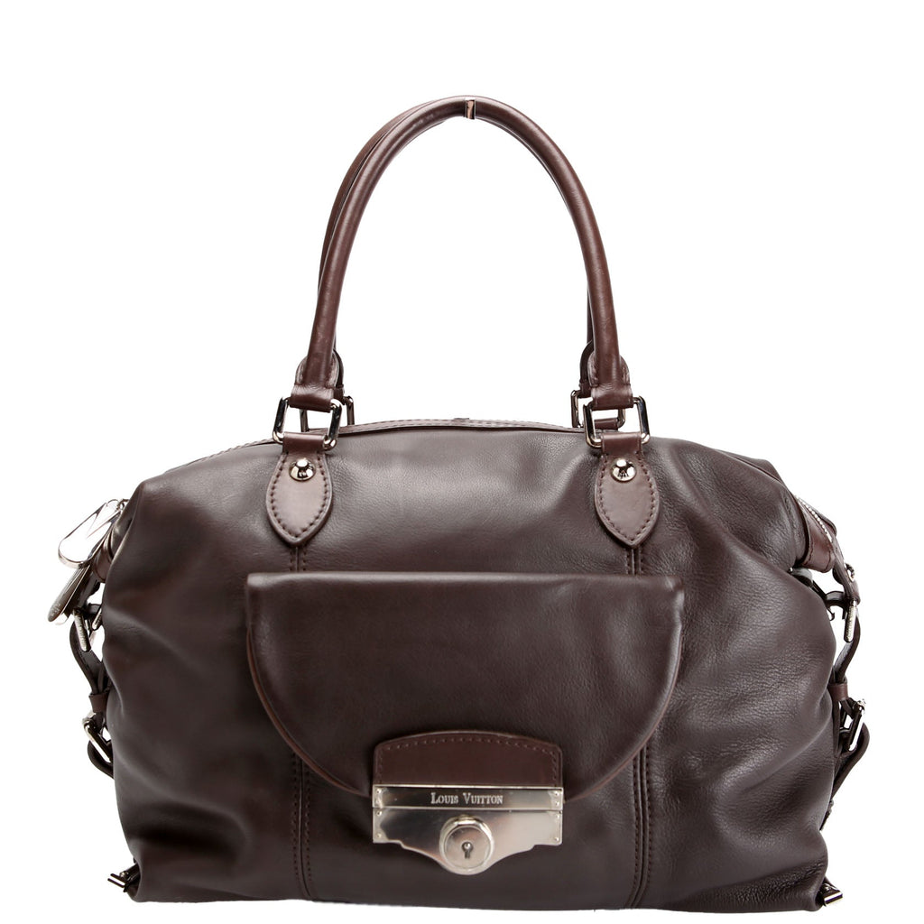 Louis Vuitton Sac Louis Boston Bag Calfskin Brown