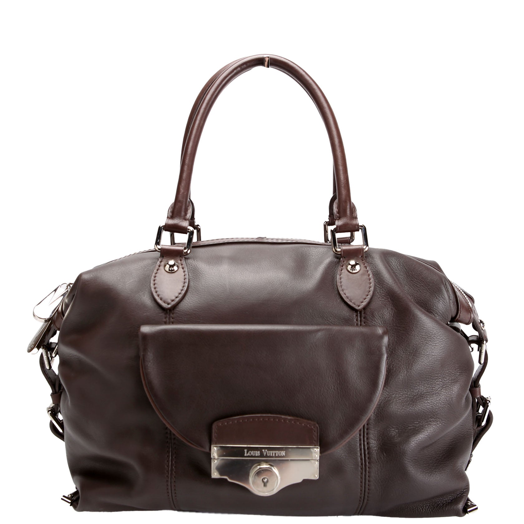 Louis Vuitton Sac Louis Boston Bag Calfskin Brown