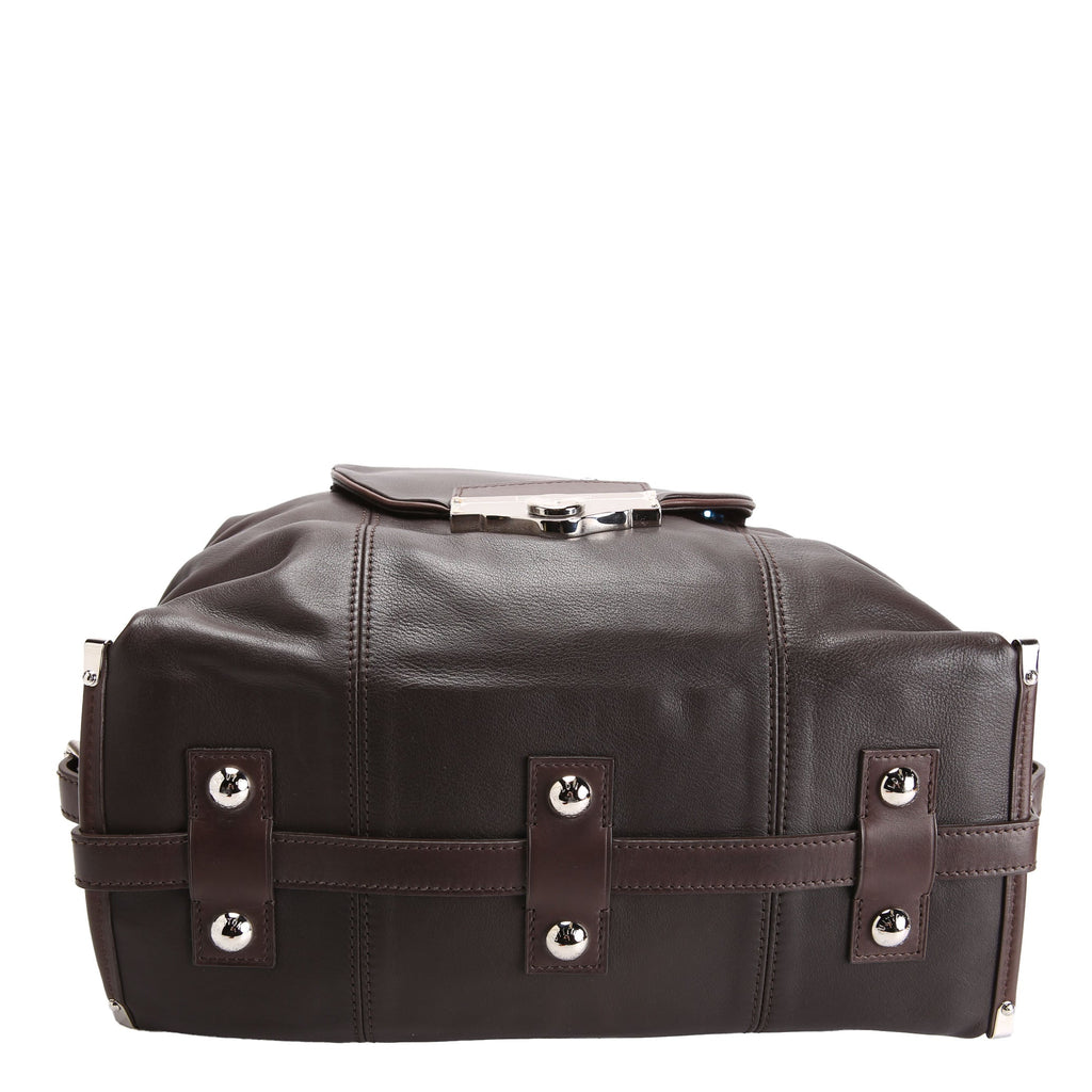 Louis Vuitton Sac Louis Boston Bag Calfskin Brown
