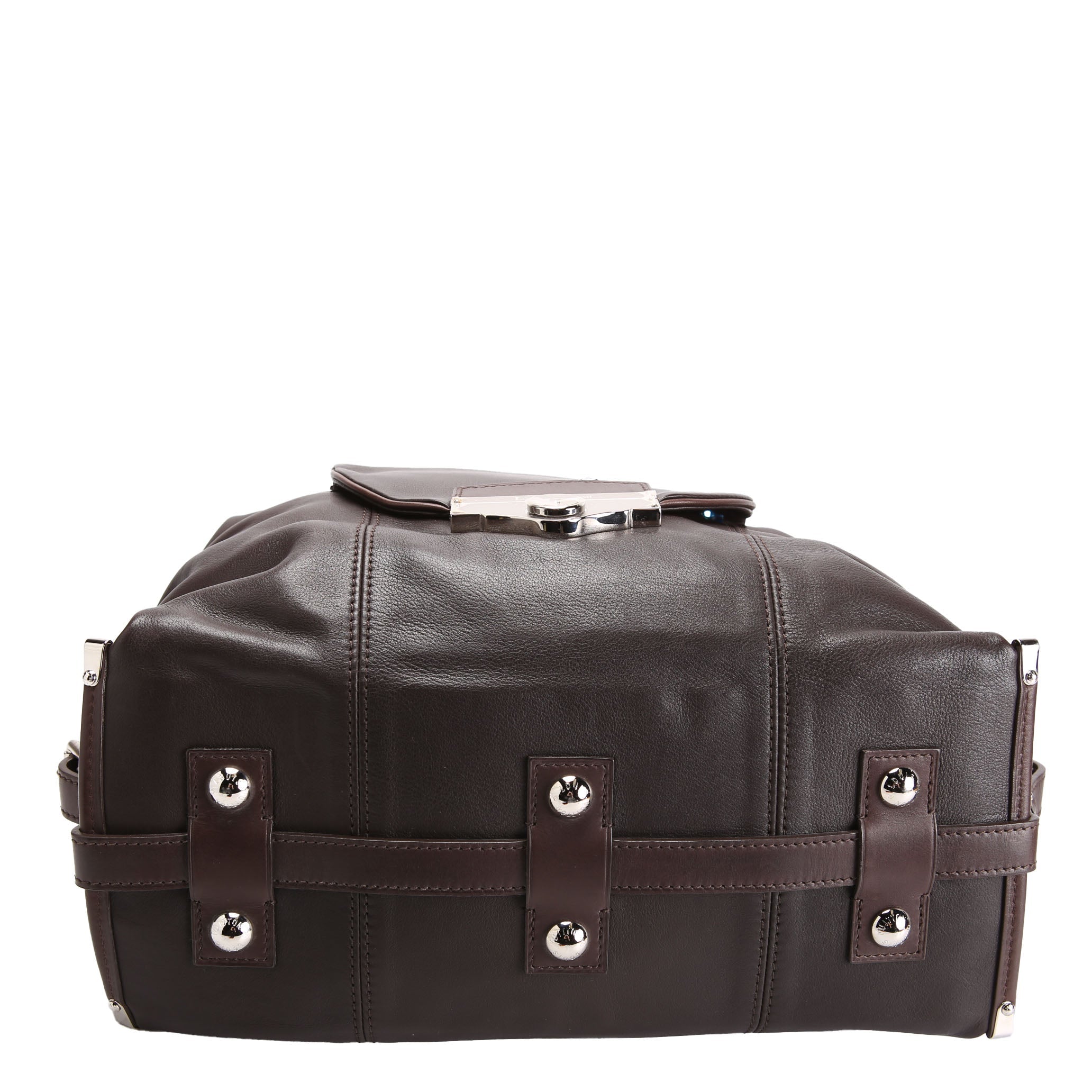 Louis Vuitton Sac Louis Boston Bag Calfskin Brown