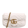 Gucci 476433 Marmont Leather Super Mini Flap Ivory
