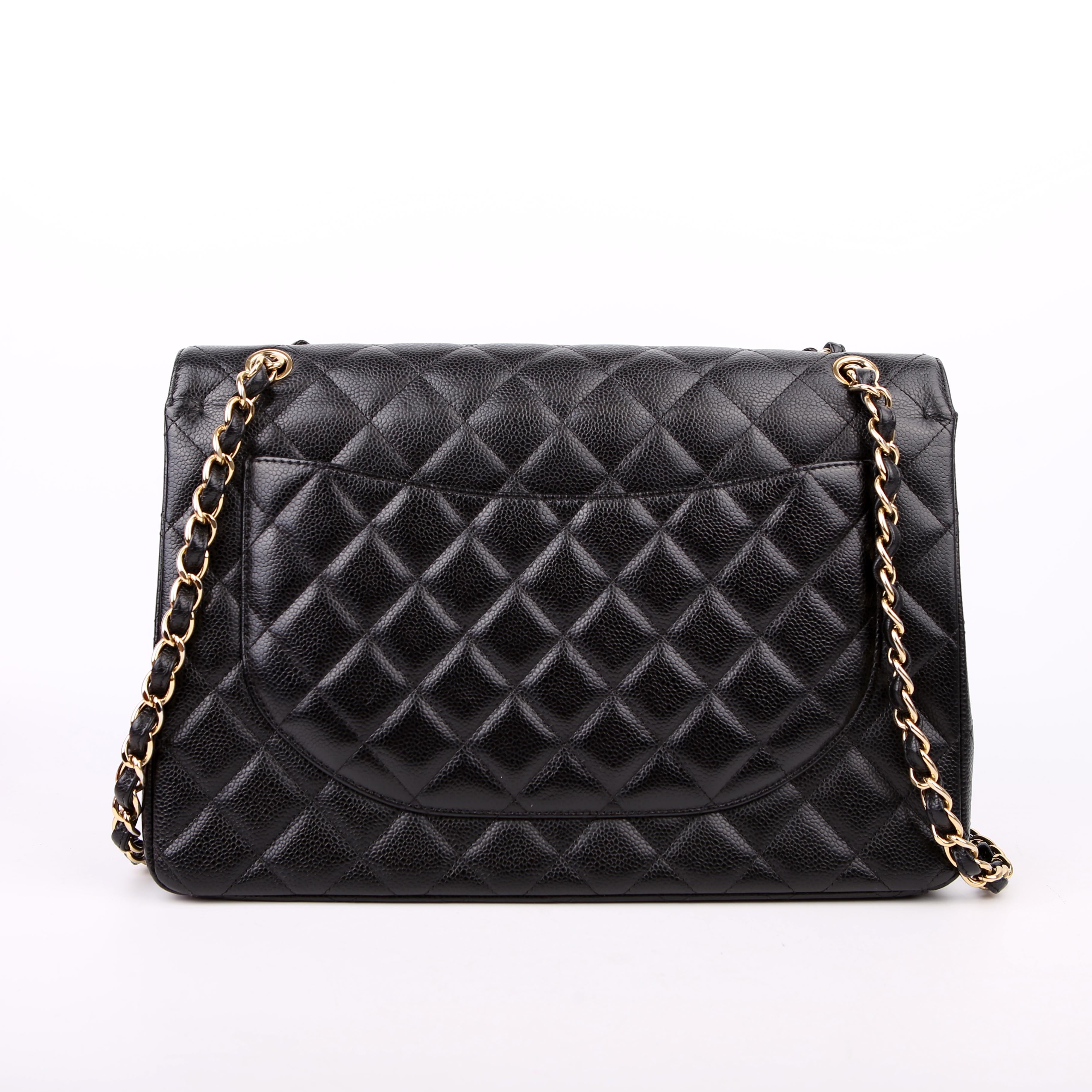 Chanel Classic Flap Maxi Caviar 17-20M Black