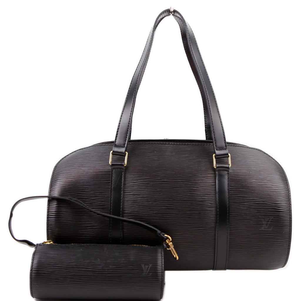 Louis Vuitton Soufflot With Pouch Epi Black