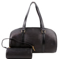 Louis Vuitton Soufflot With Pouch Epi Black