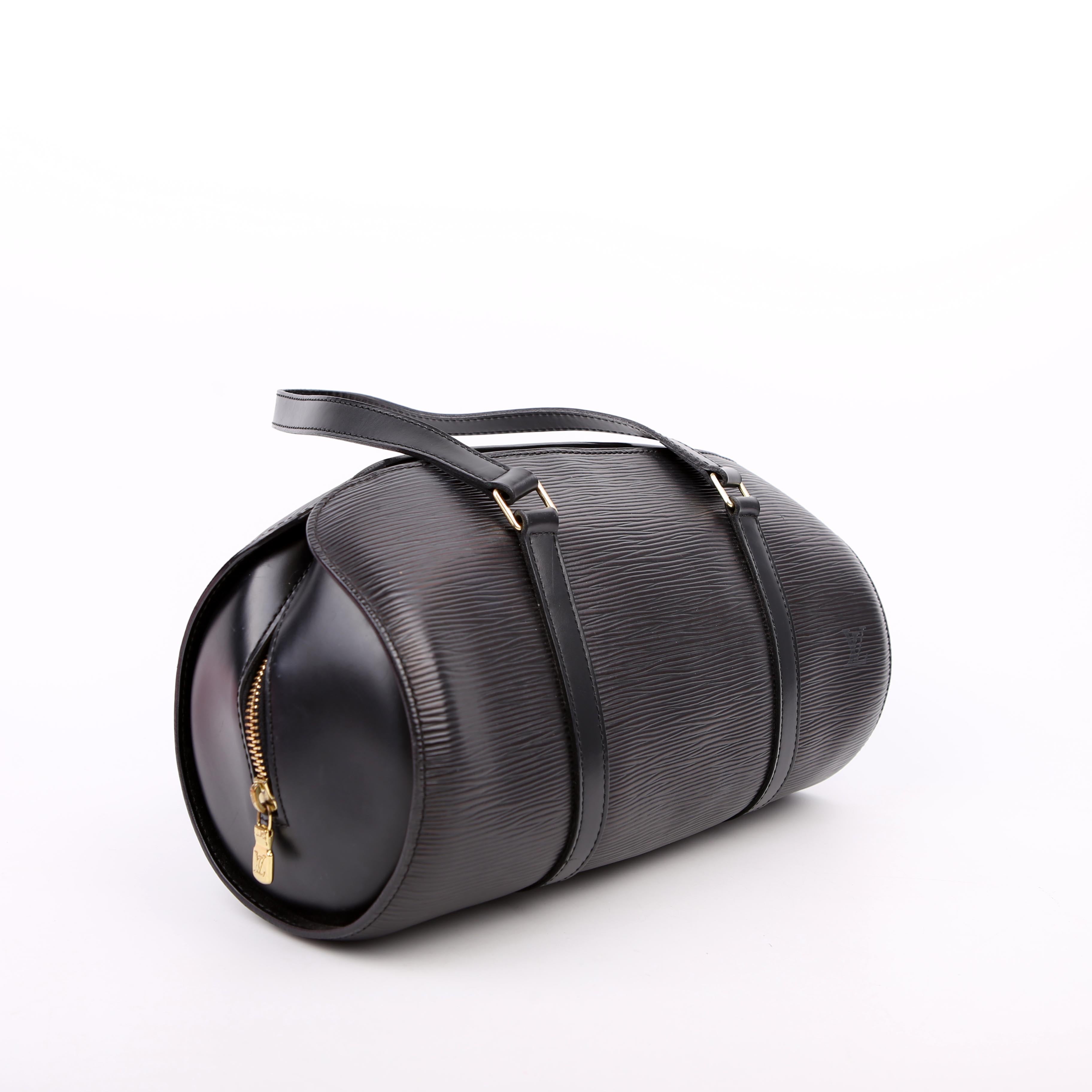 Louis Vuitton Soufflot With Pouch Epi Black