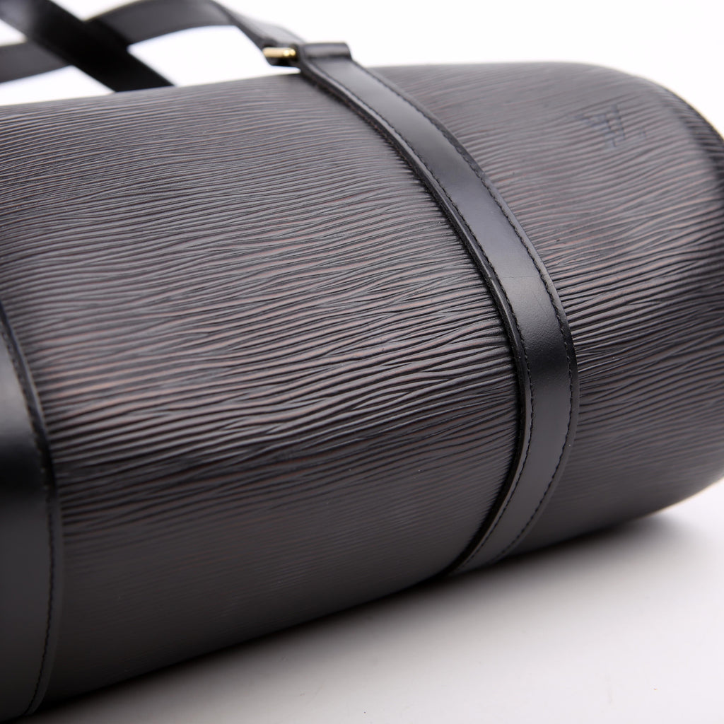 Louis Vuitton Soufflot With Pouch Epi Black