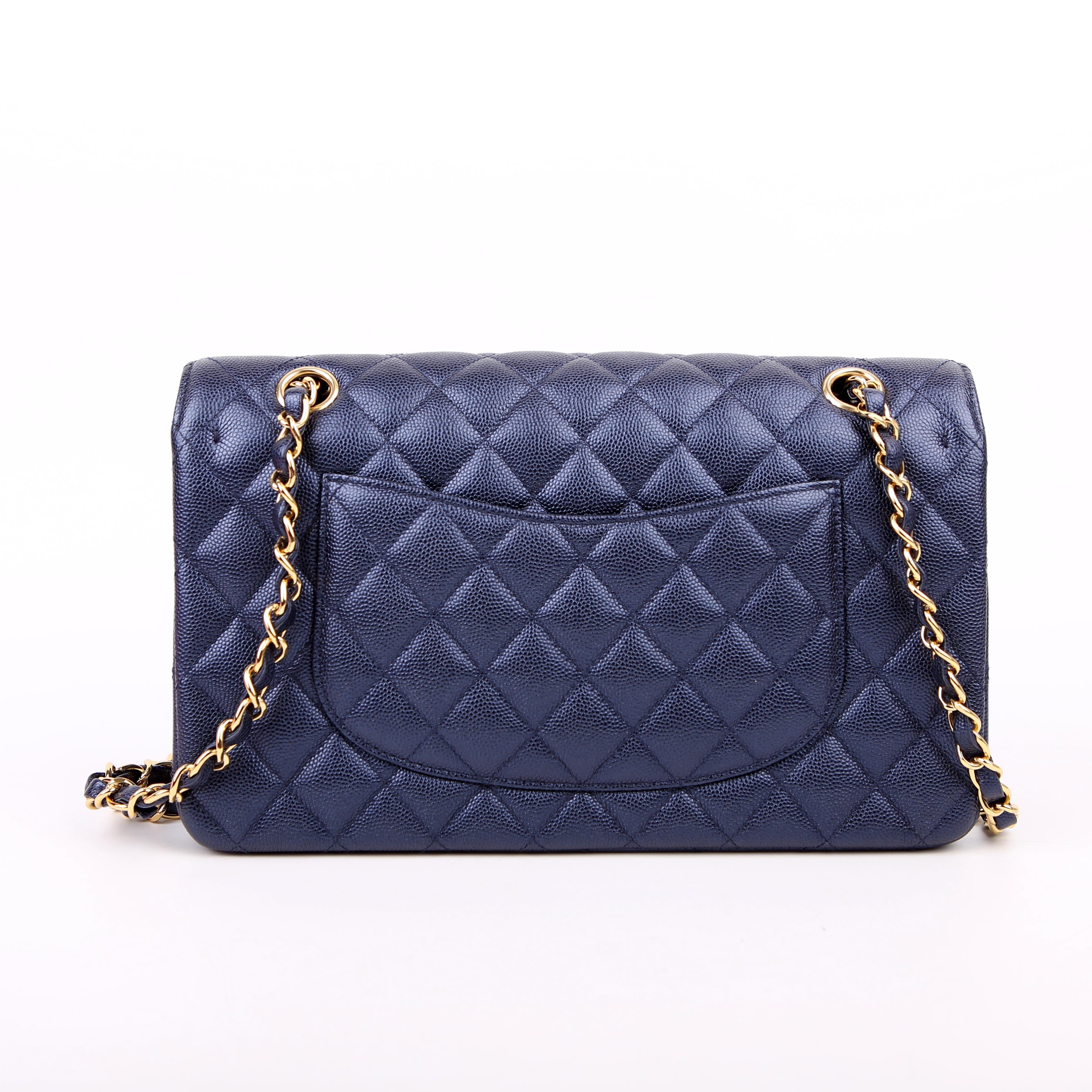 Chanel Classic Flap Medium Caviar 29-31M Navy