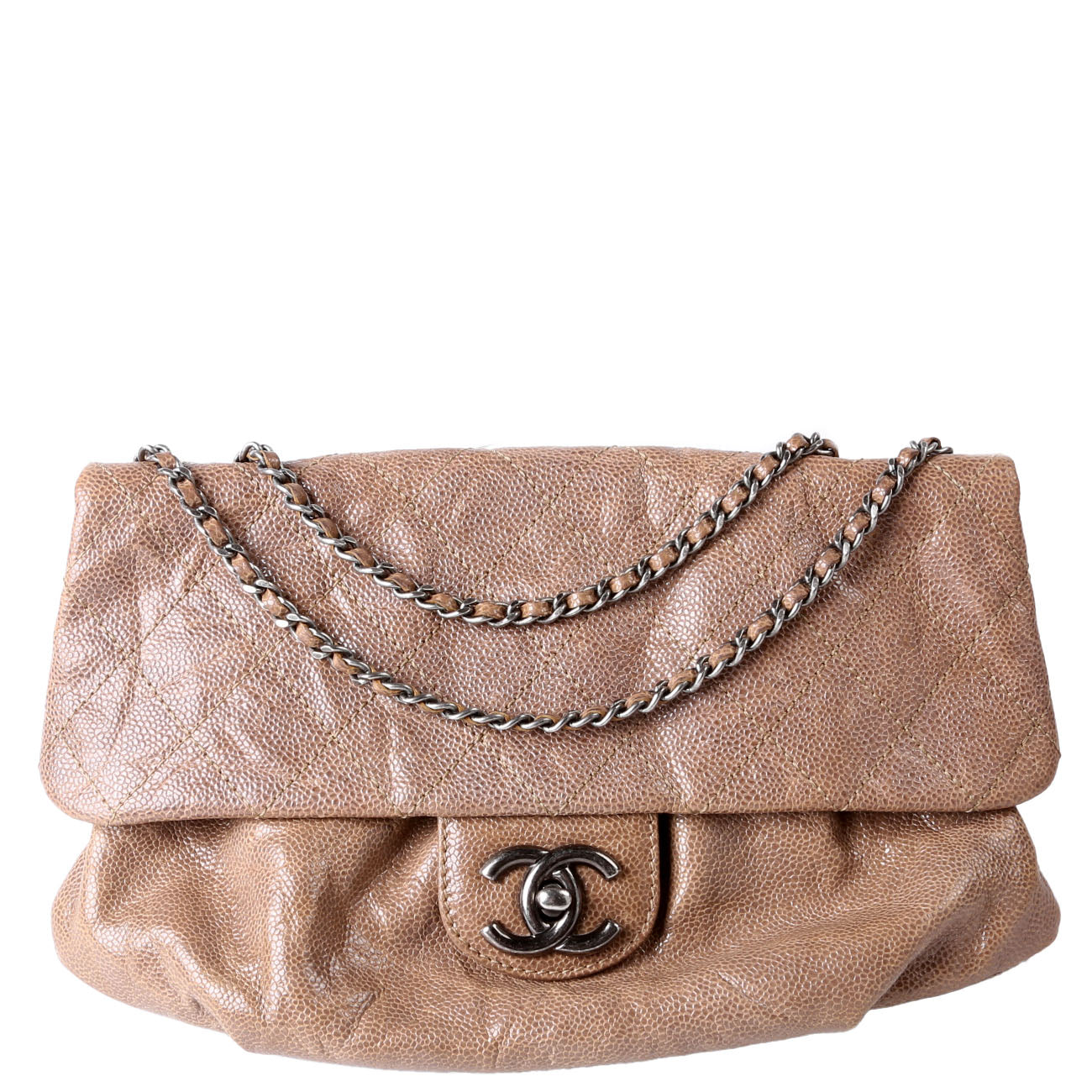 Chanel Elastic Flap Medium Caviar 16M Brown
