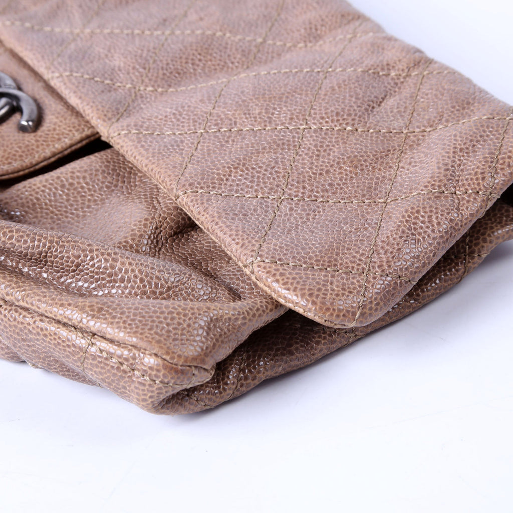Chanel Elastic Flap Medium Caviar 16M Brown
