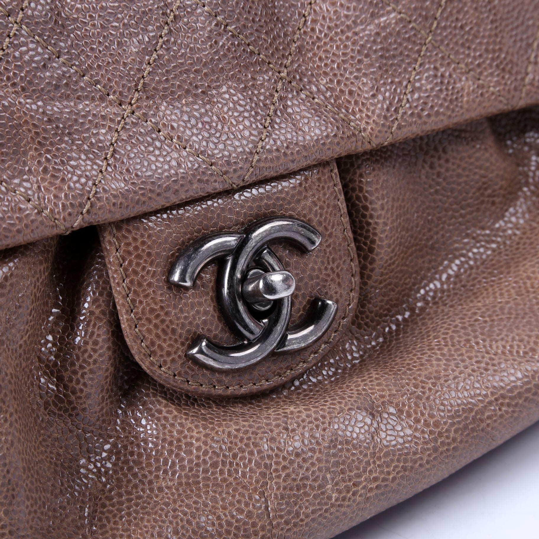 Chanel Elastic Flap Medium Caviar 16M Brown