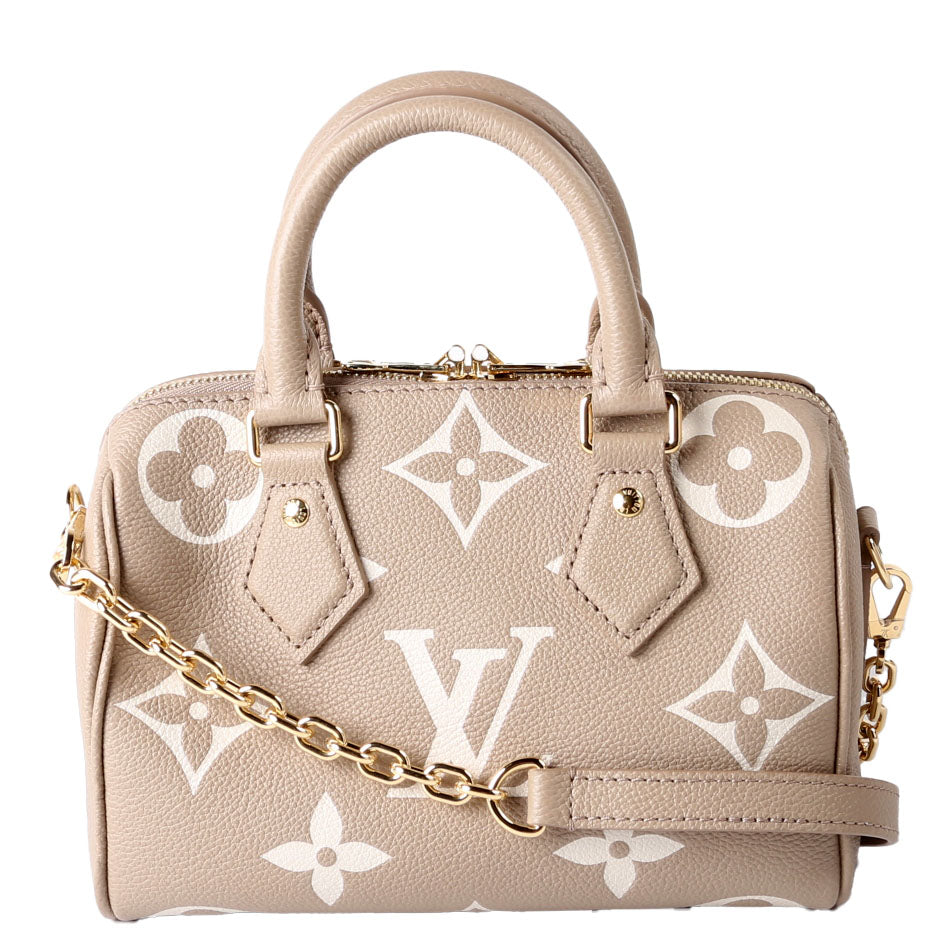Louis Vuitton Speedy 20 Bandouliere Bicolor Empreinte Turtledove