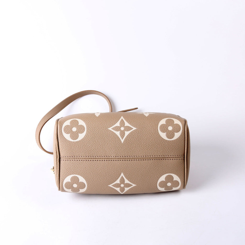 Louis Vuitton Speedy 20 Bandouliere Bicolor Empreinte Turtledove