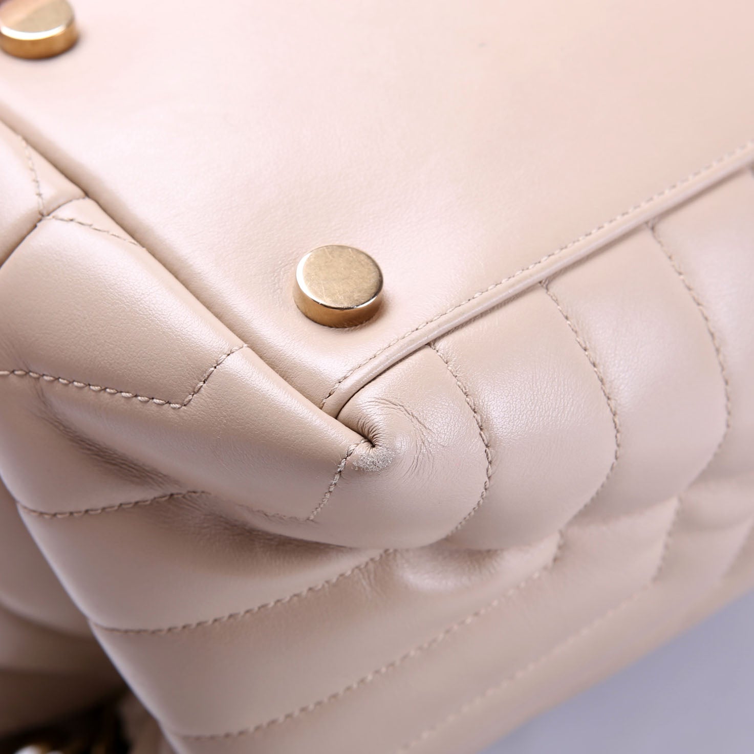 Saint Laurent 574947 LouLou Satchel Large Nude