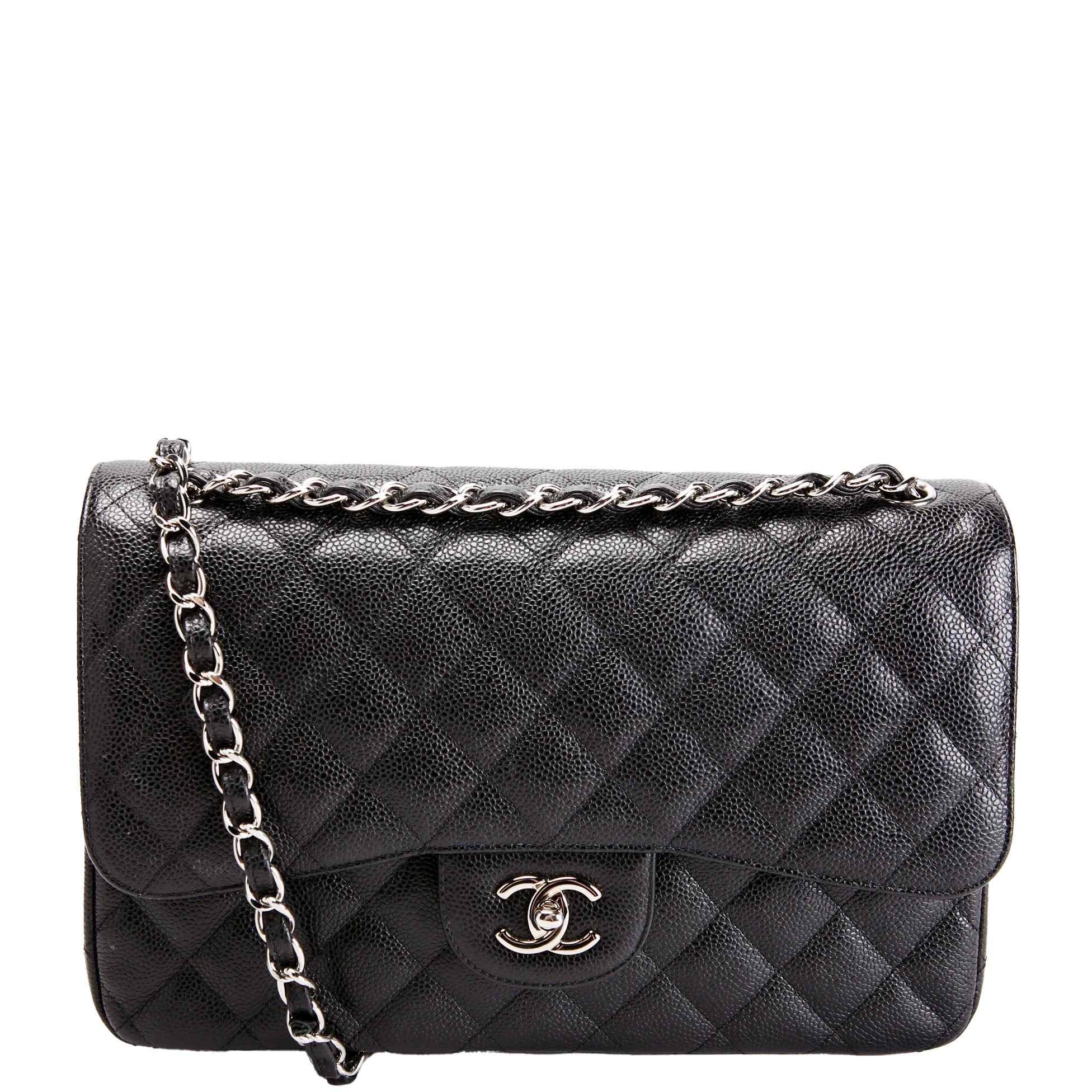 Chanel Classic Flap Jumbo Caviar 23M Black