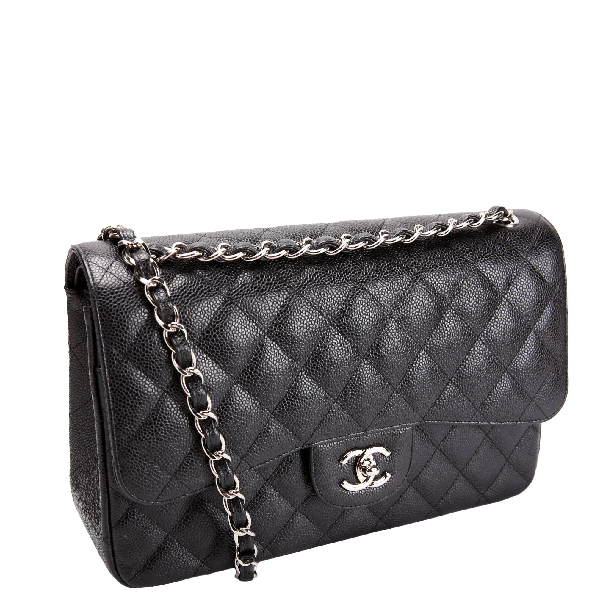 Chanel Classic Flap Jumbo Caviar 23M Black