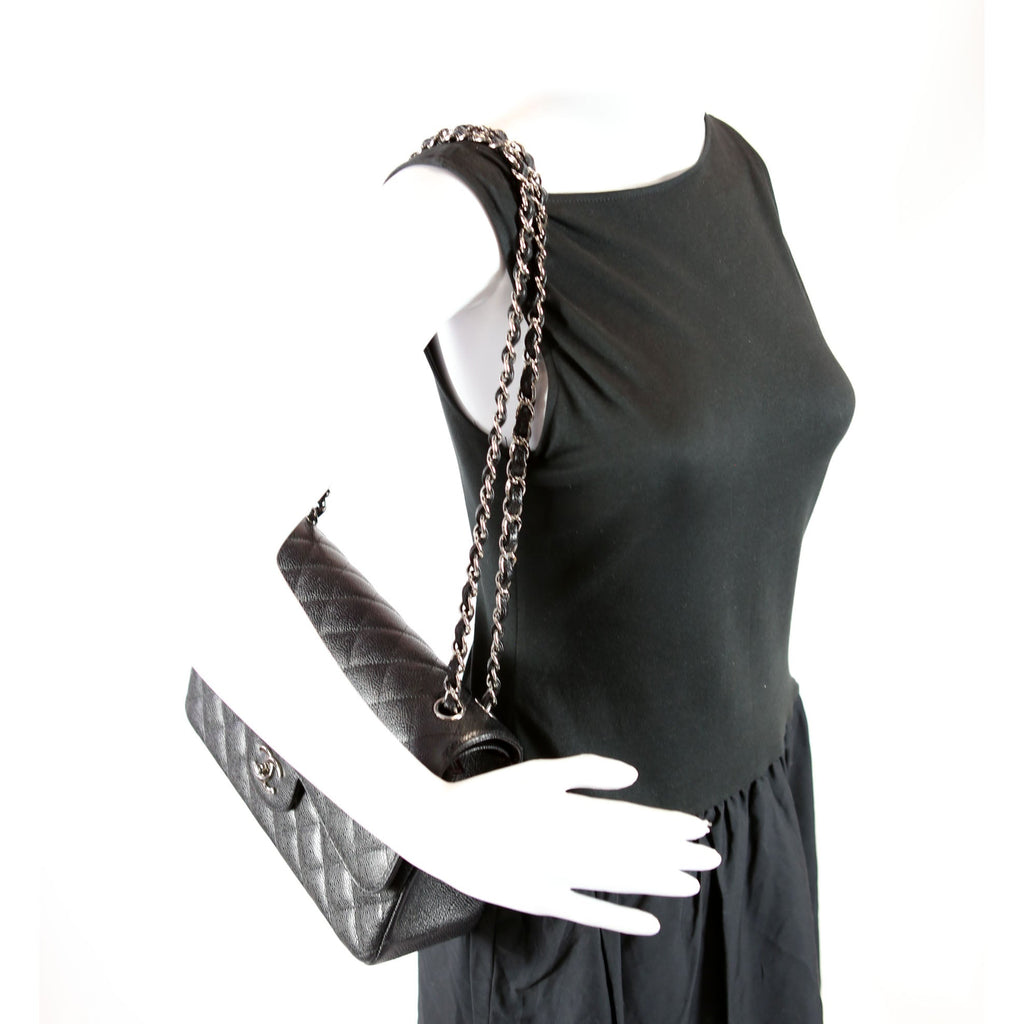 Chanel Classic Flap Jumbo Caviar 23M Black