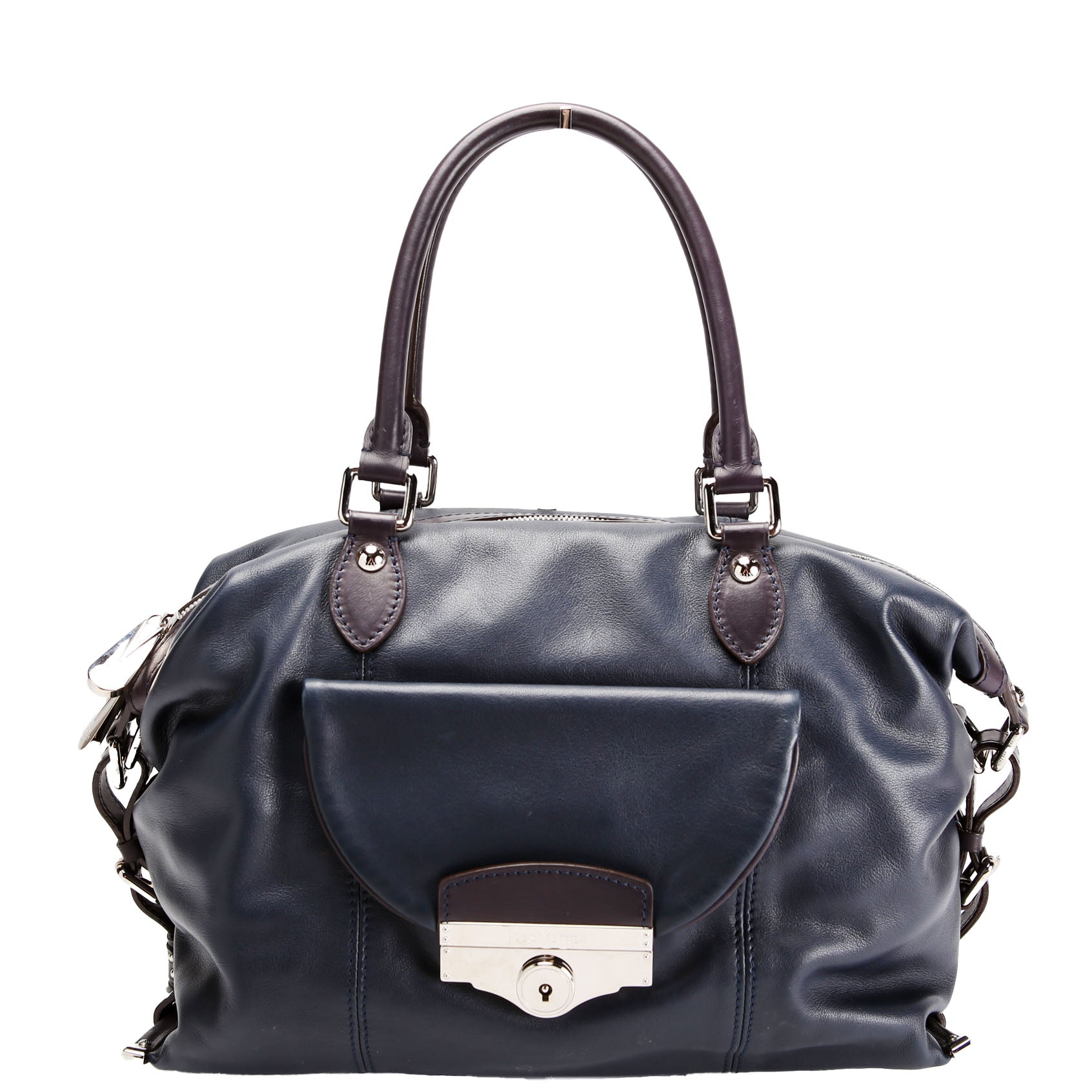 Louis Vuitton Sac Louis Boston Bag Calfskin Blue
