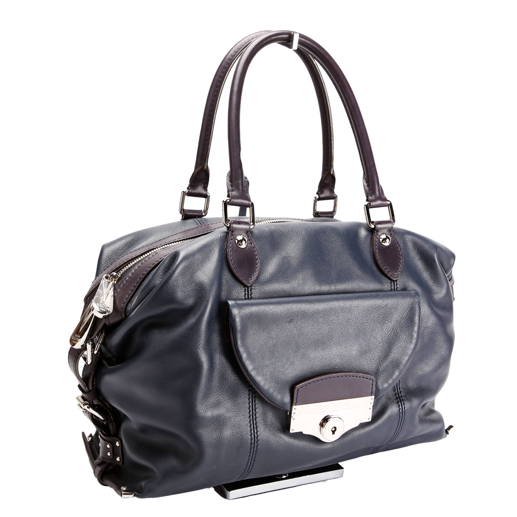Louis Vuitton Sac Louis Boston Bag Calfskin Blue