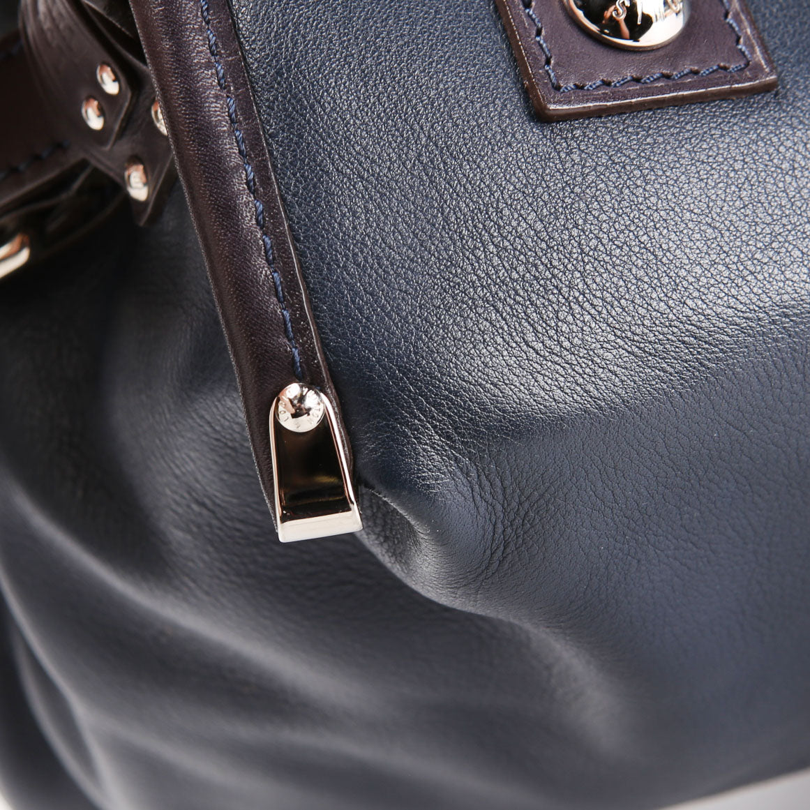 Louis Vuitton Sac Louis Boston Bag Calfskin Blue