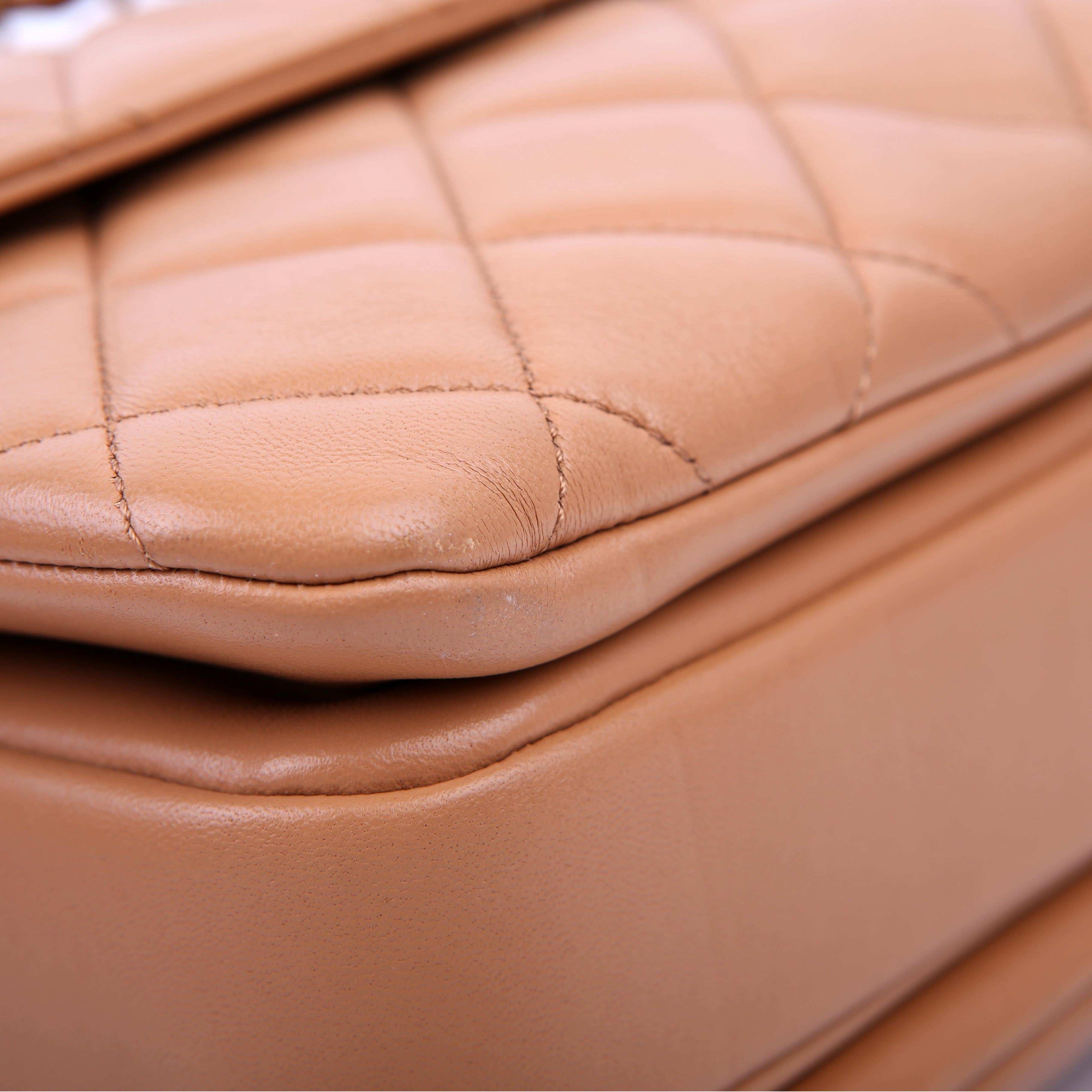 Chanel Trendy Top Handle Medium Lambskin 28M Tan