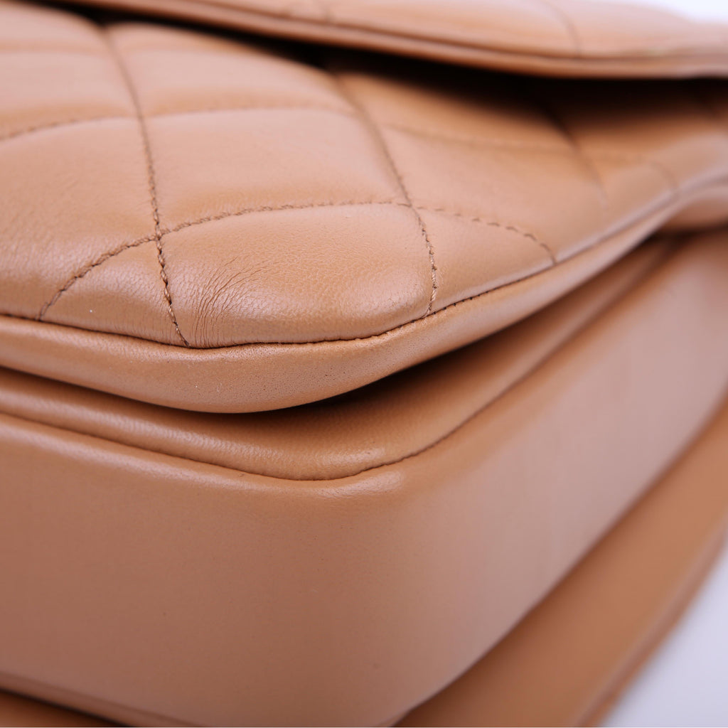 Chanel Trendy Top Handle Medium Lambskin 28M Tan