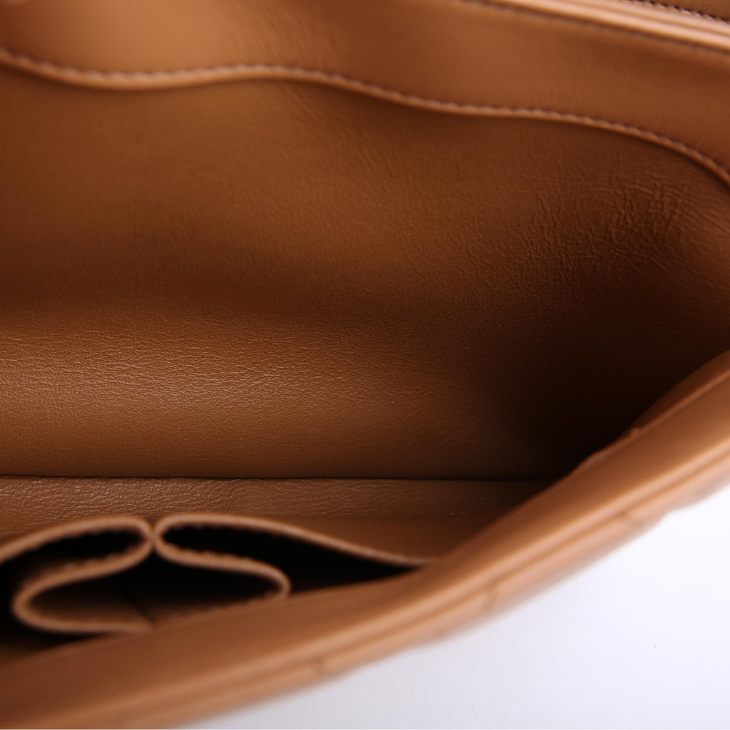 Chanel Trendy Top Handle Medium Lambskin 28M Tan