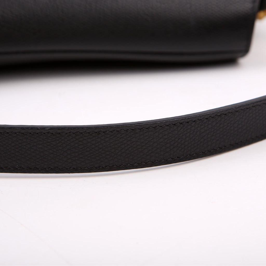 Christian Dior Saddle Bag Leather Black