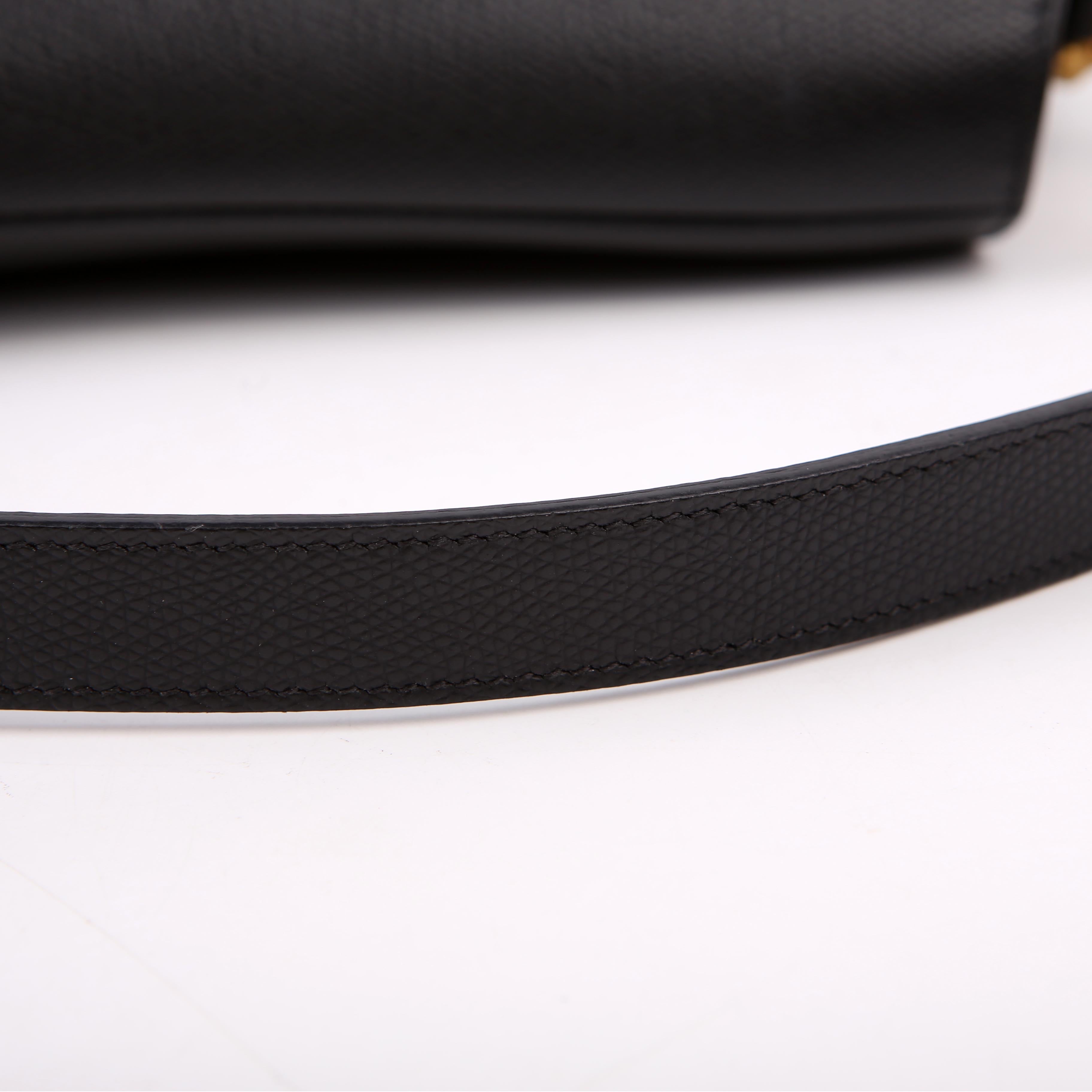 Christian Dior Saddle Bag Leather Black