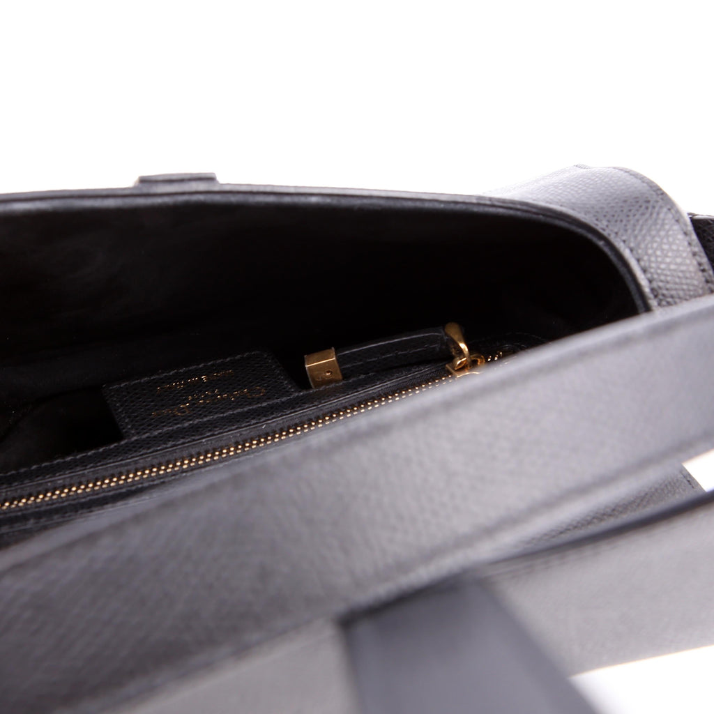 Christian Dior Saddle Bag Leather Black